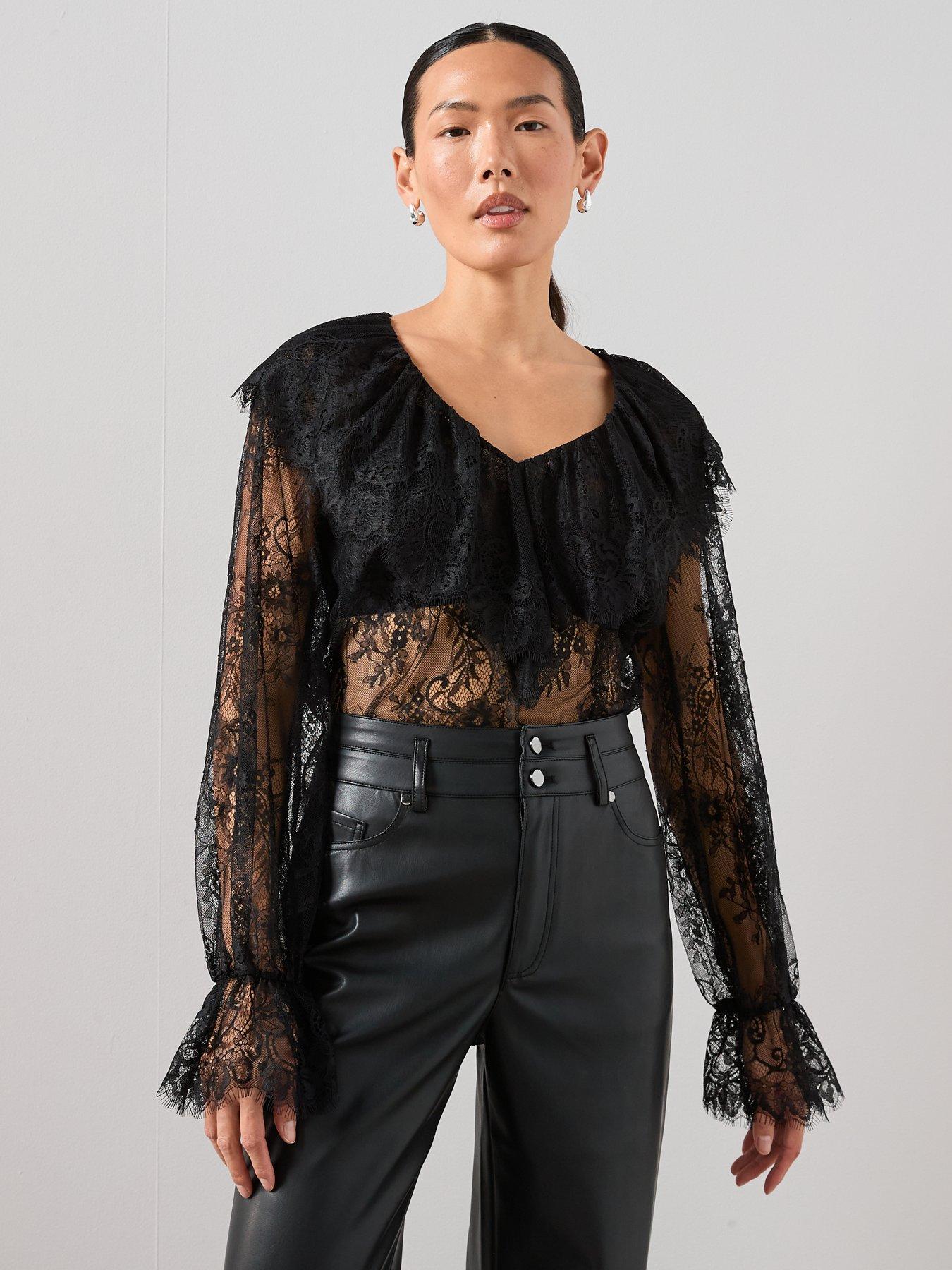 the-very-collection-ruffle-lace-blouse-blackoutfit