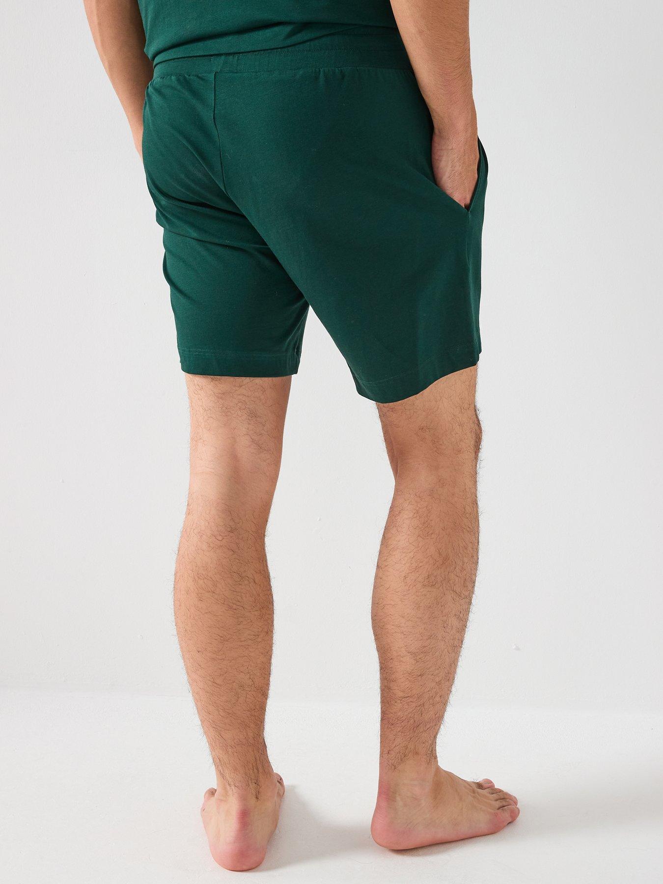hugo-laze-loungewear-shorts-greenstillFront