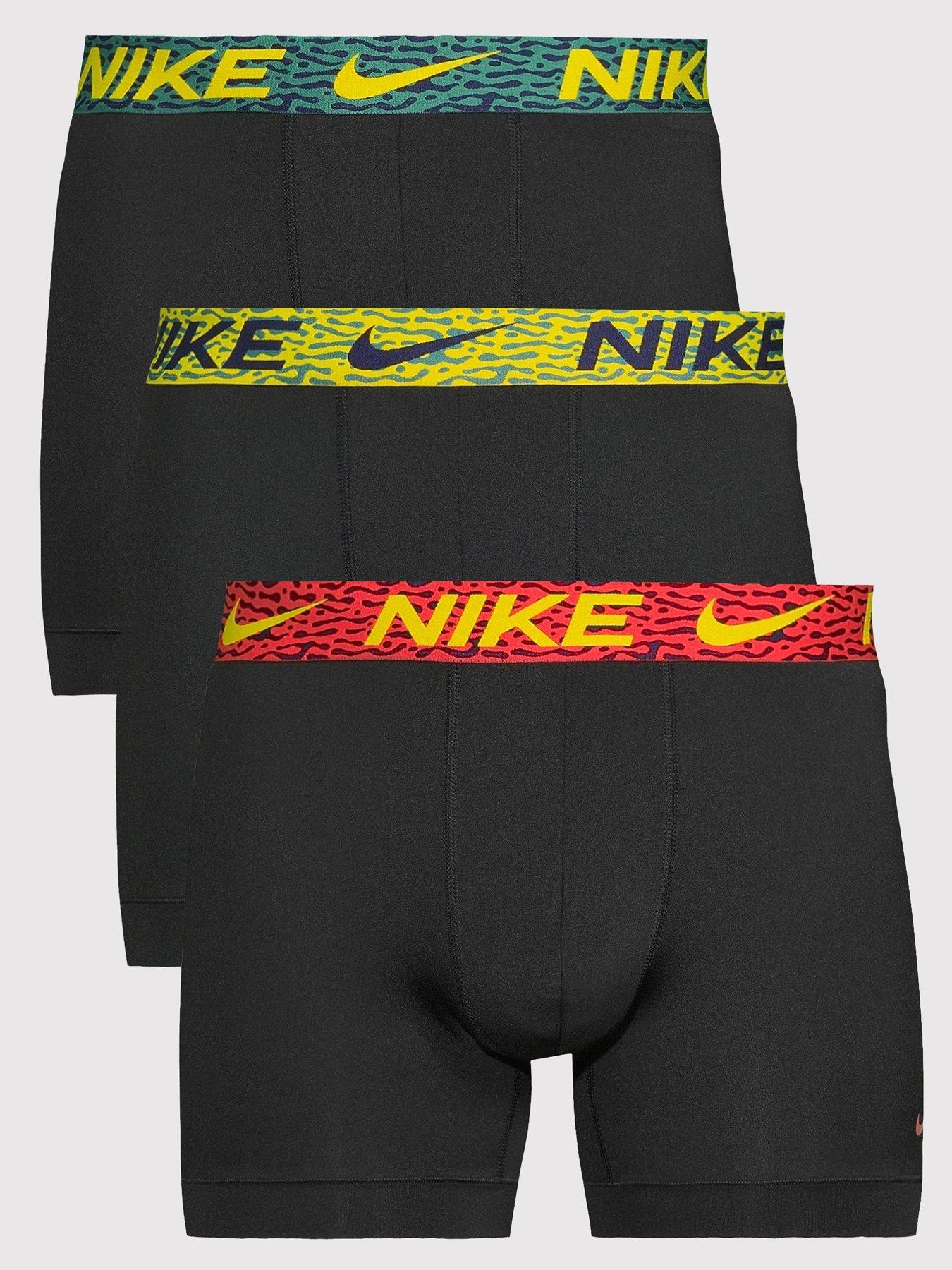 Nike Essential Micro 3 Pack Boxer Briefs - Black