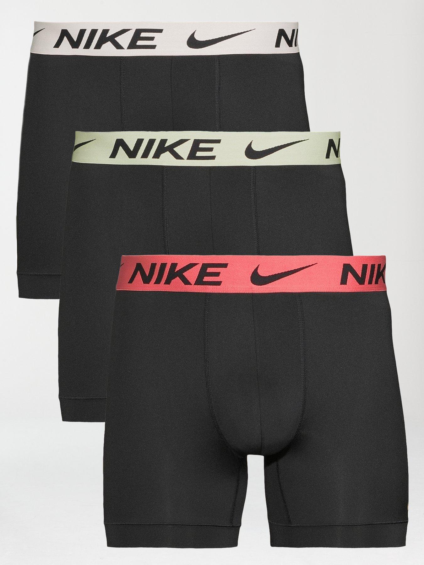Nike Essential Micro 3 Pack Boxer Briefs - Black