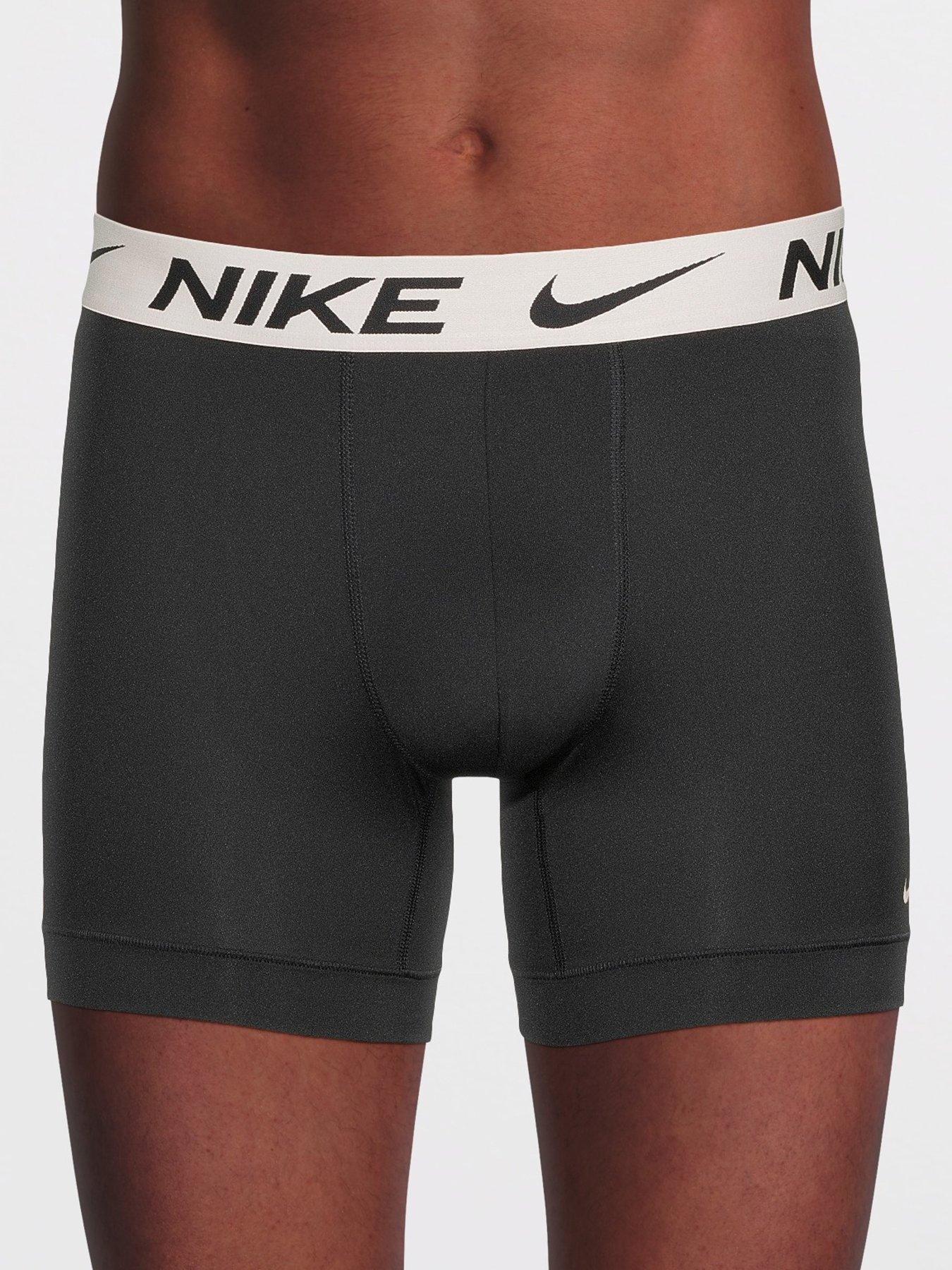 Image 2 of 3 of Nike Essential Micro 3 Pack Boxer Briefs - Black