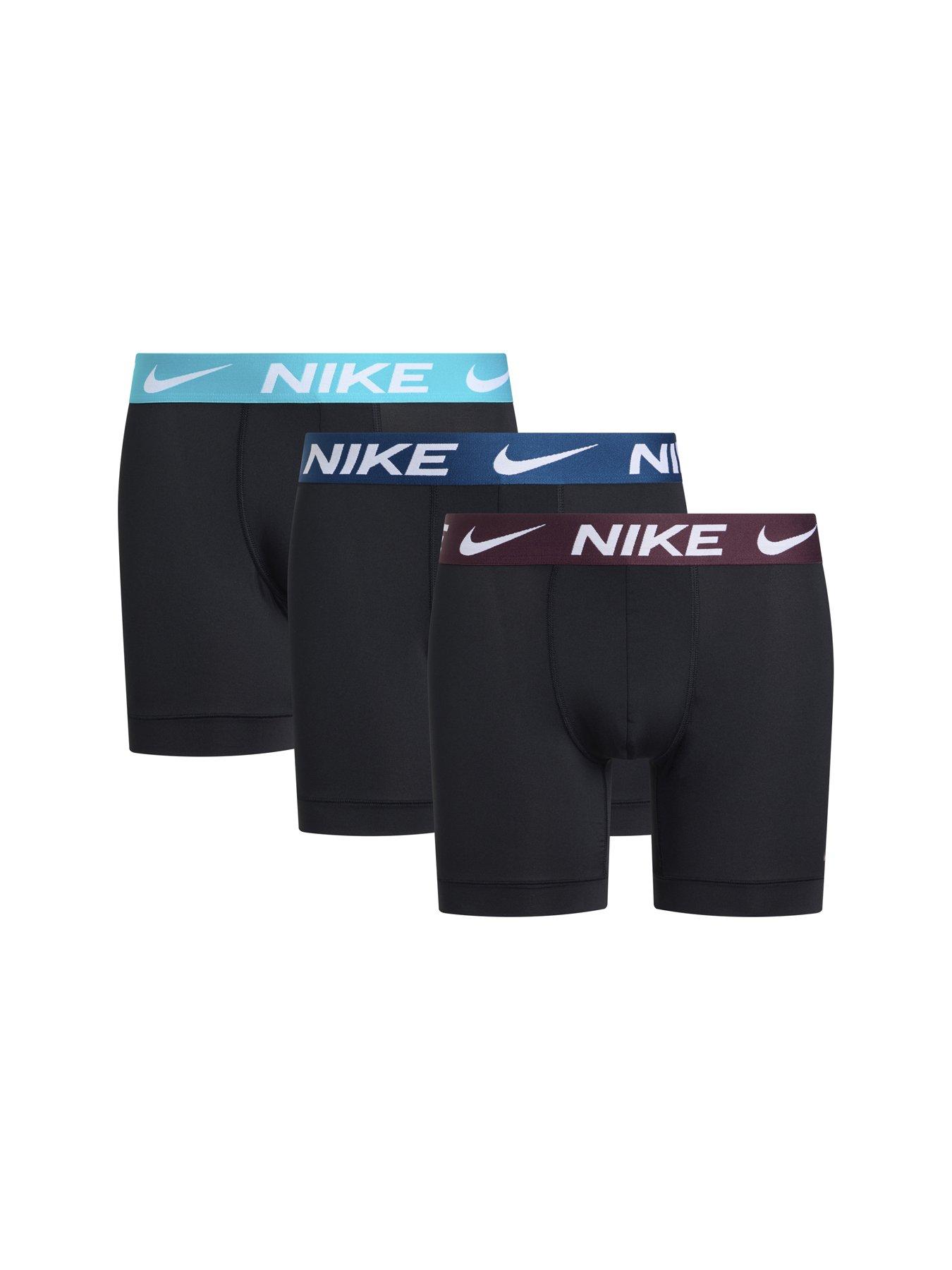 Nike Essential Micro 3 Pack Boxer Briefs - Black