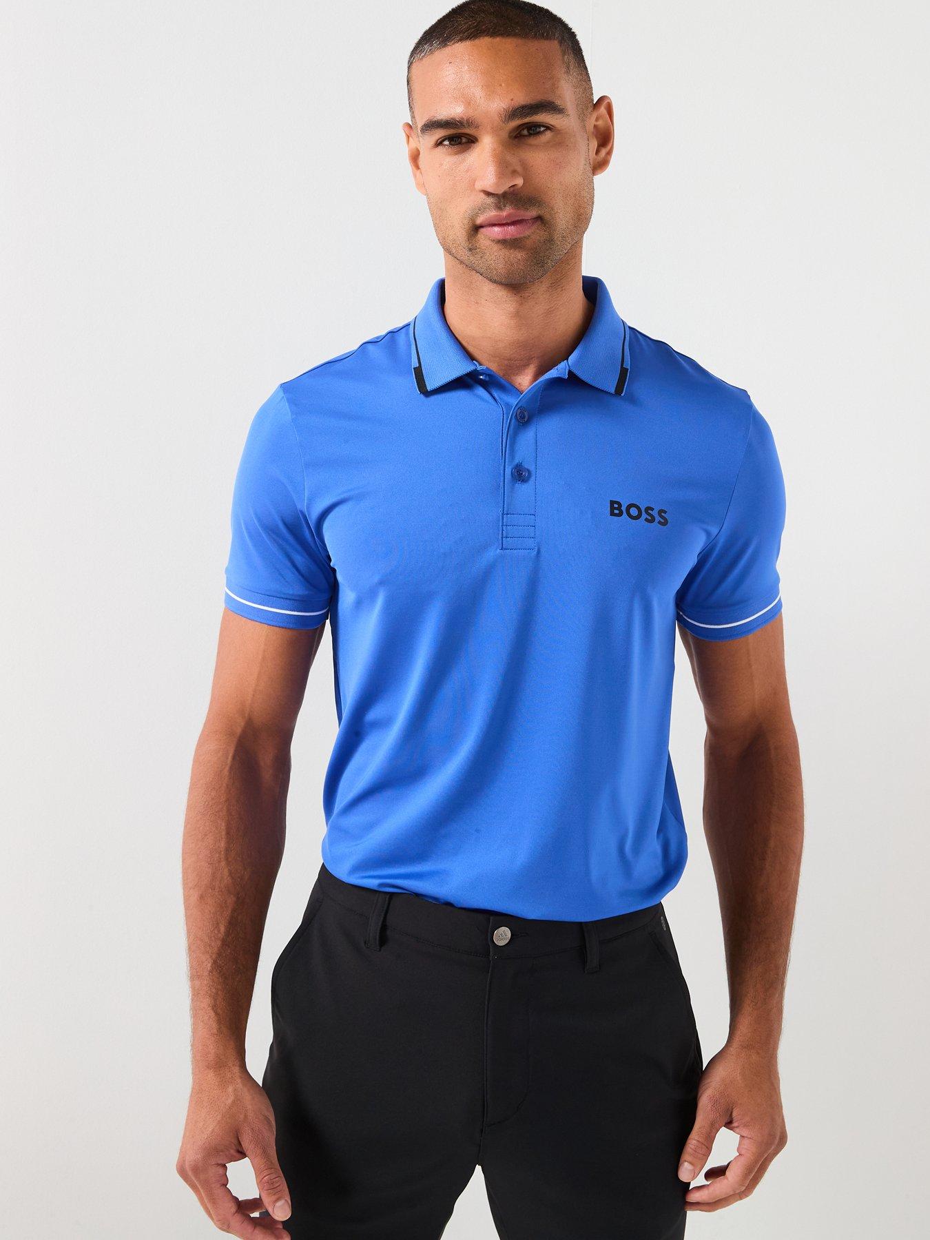 BOSS Mens Golf Paul Pro Polo Shirt - Blue