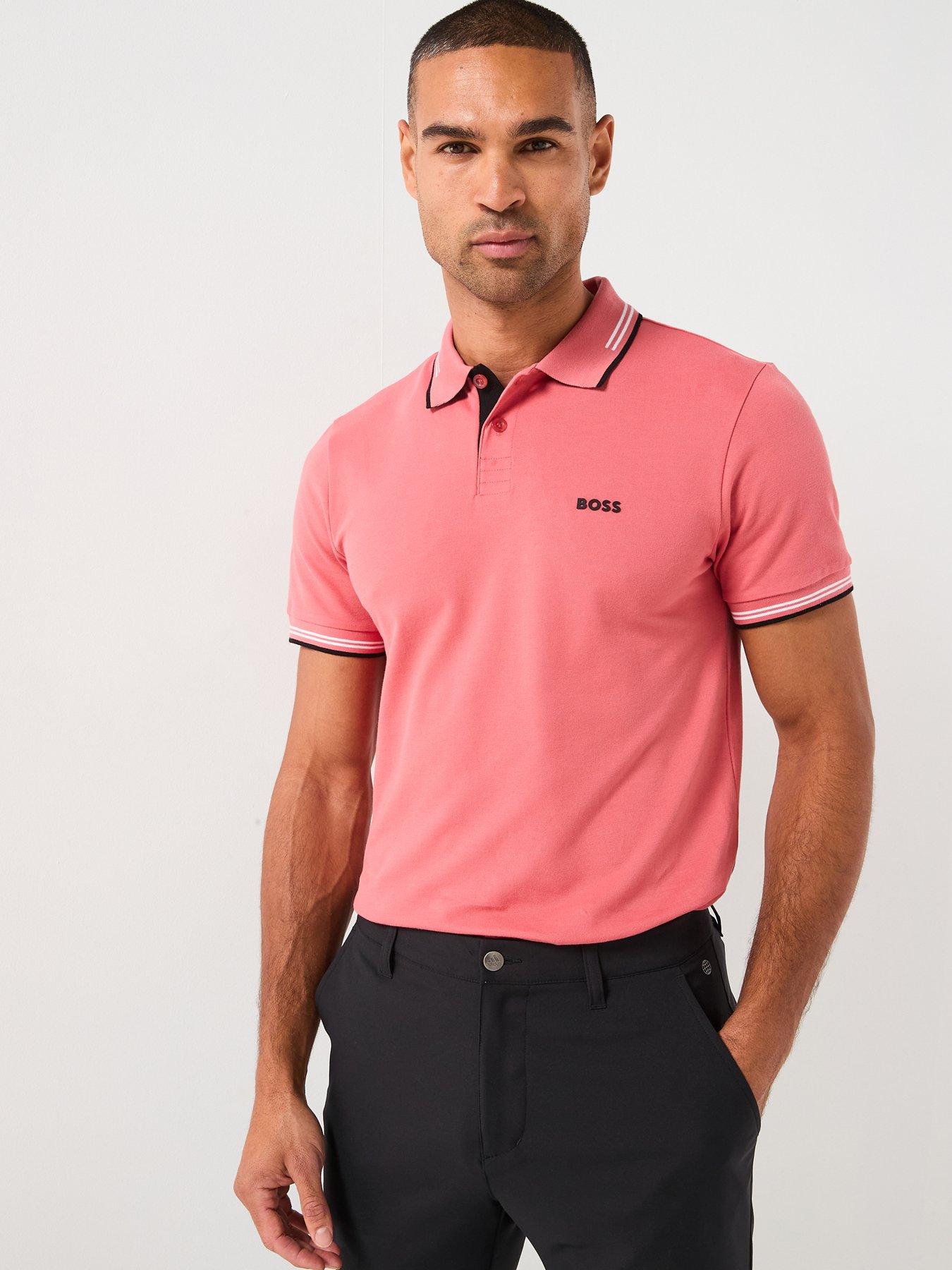 BOSS Mens Golf Paul Polo Shirt - Pink