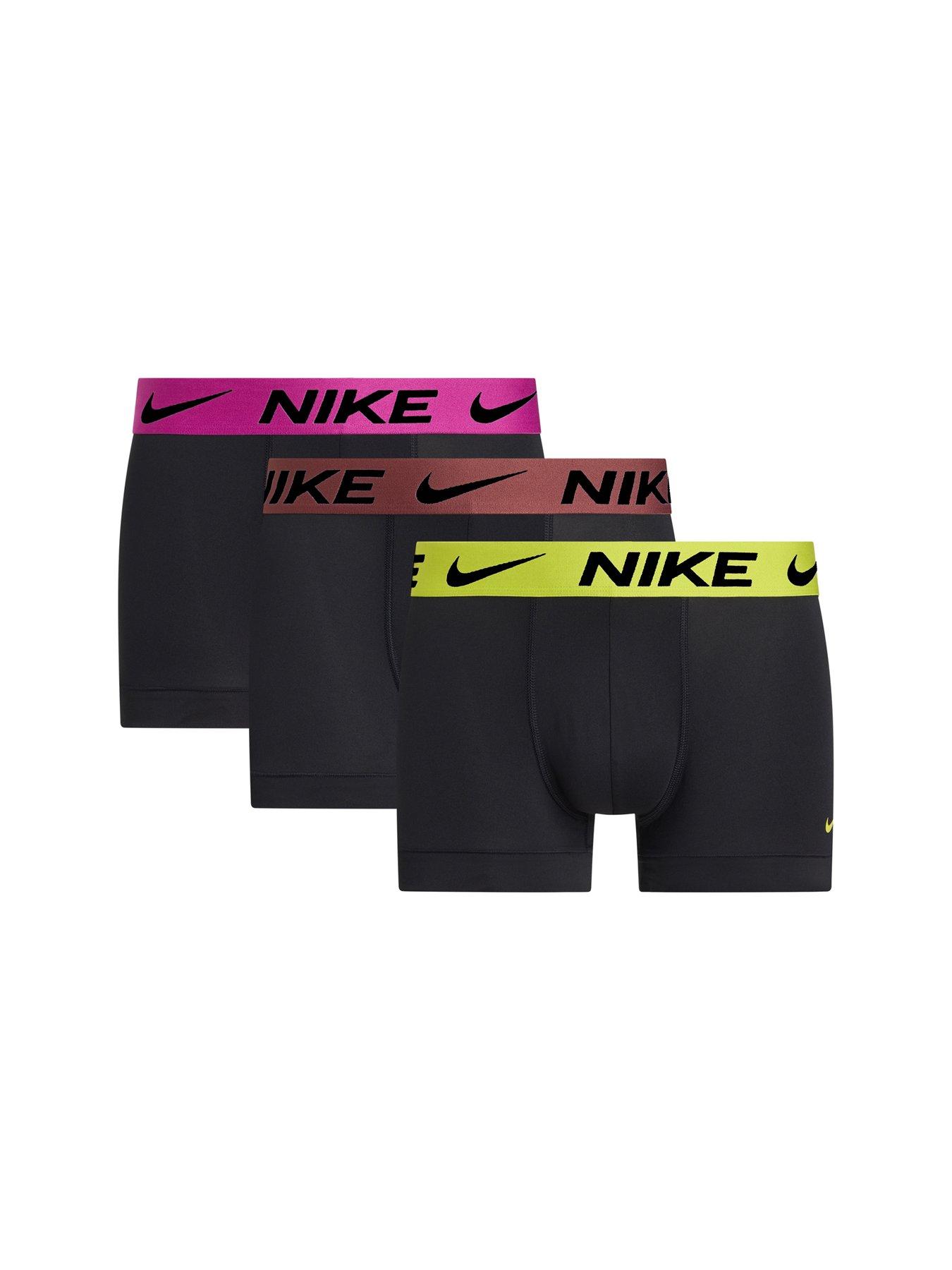 Nike Essential Micro 3 Pack Trunks - Black