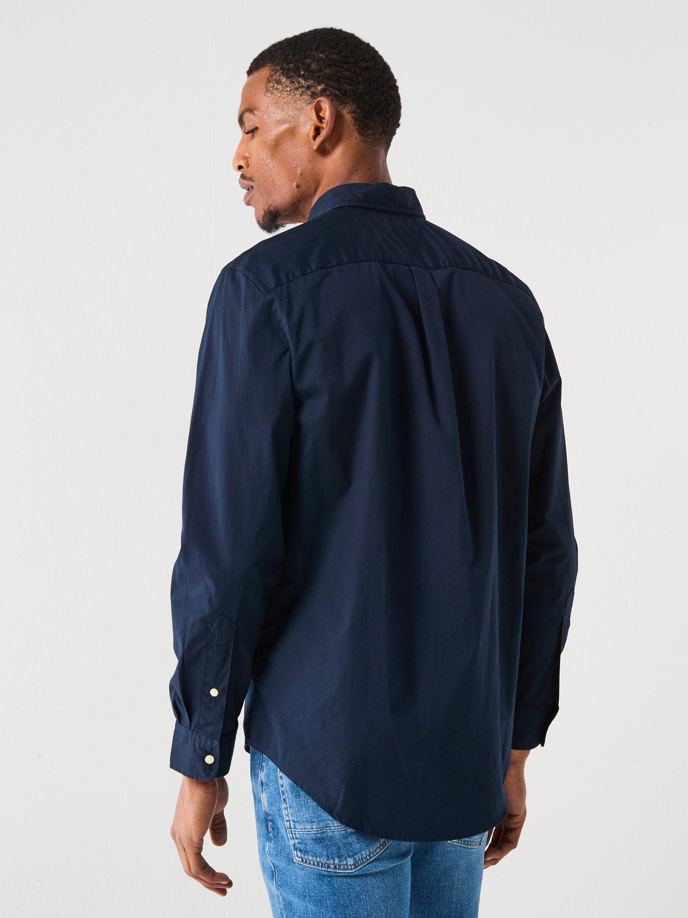 tommy-hilfiger-flex-poplin-solid-regular-fit-long-sleeve-shirt-navystillFront