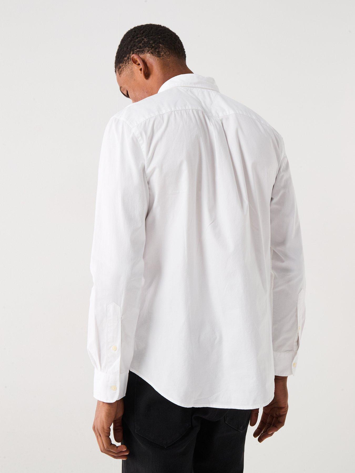 Image 2 of 6 of Tommy Hilfiger Flex Poplin Solid Regular Fit Long Sleeve Shirt - Brown