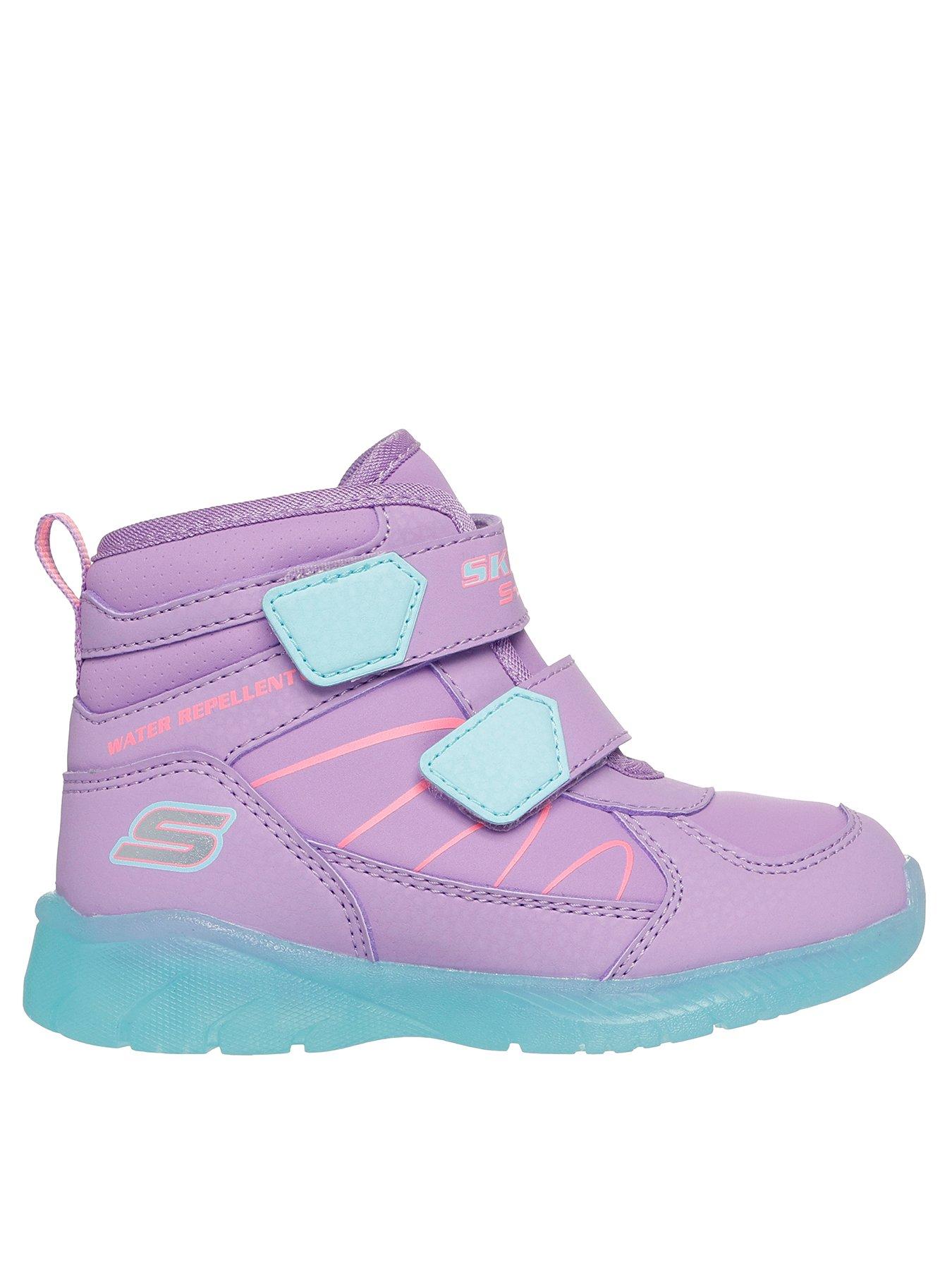 skechers-lighted-water-repellent-double-strap-with-chenille-lining-purple
