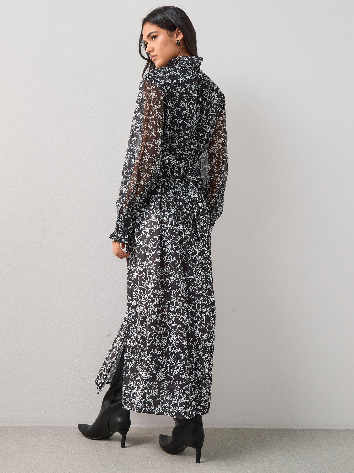 the-very-collection-lace-detail-long-sleeve-midaxi-dress-printstillFront