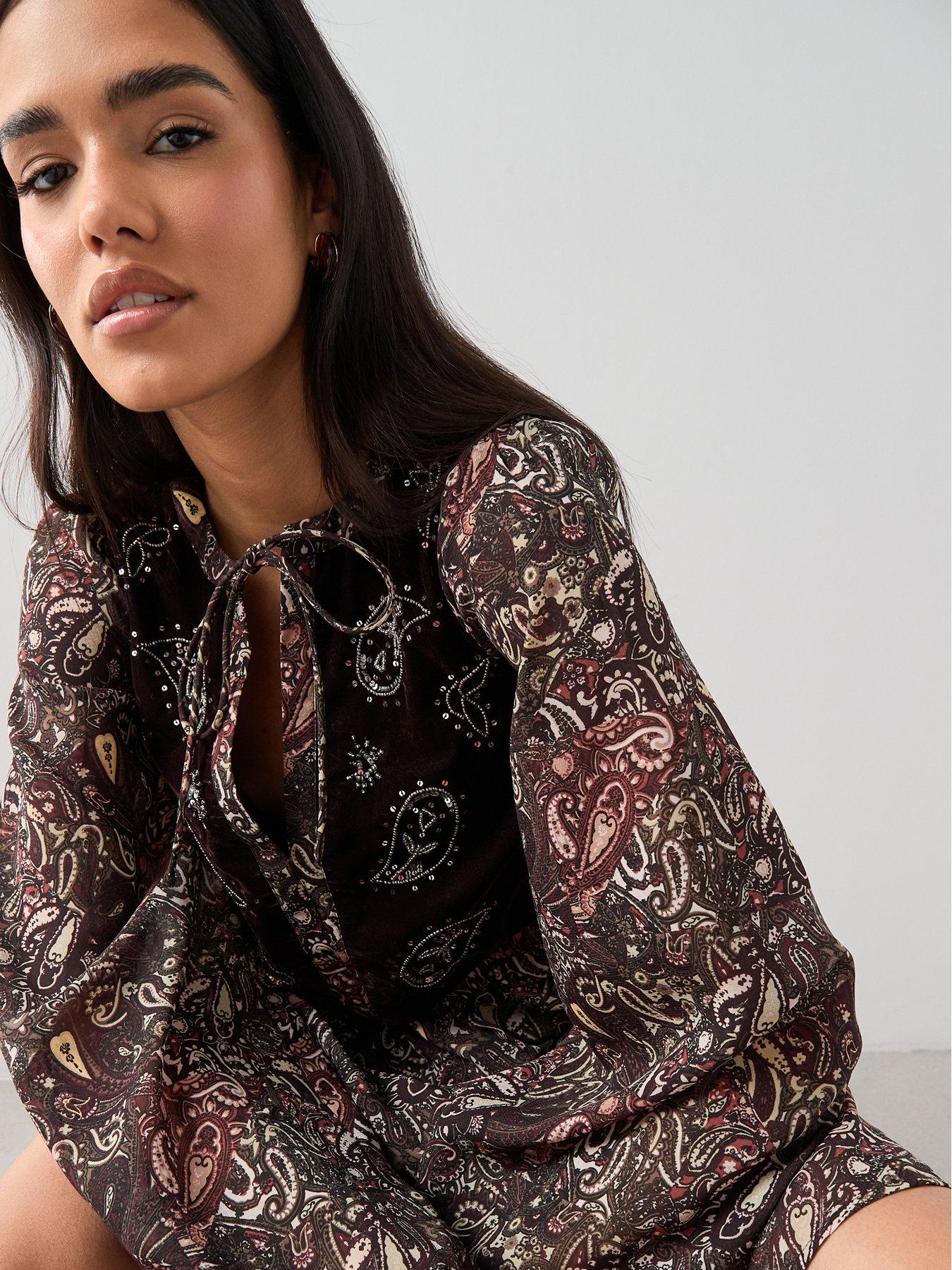 the-very-collection-velvet-embroidered-printed-mini-dress-printoutfit