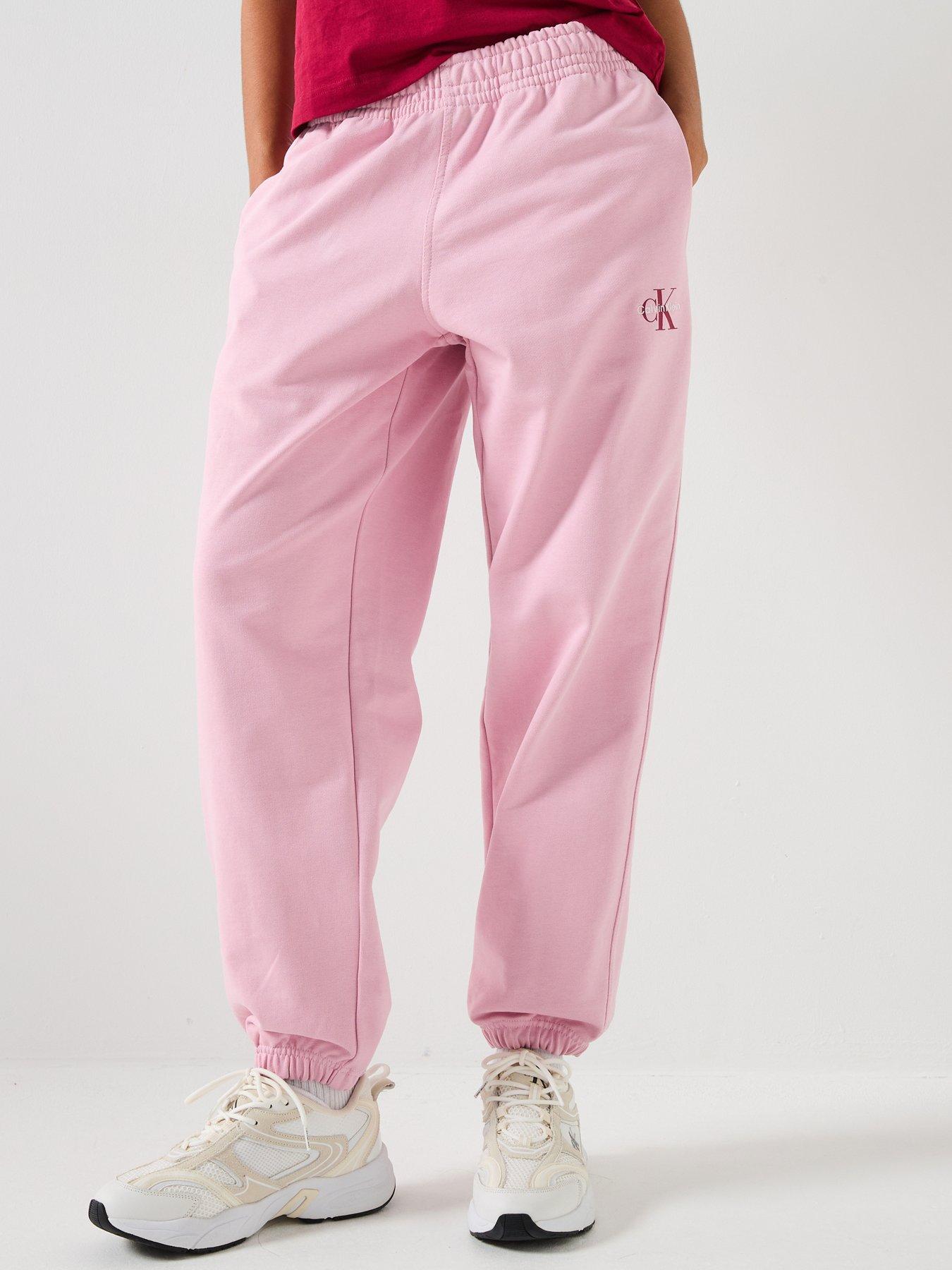 Image 6 of 6 of Calvin Klein Jeans Monologo Cuffed Joggers - Pink