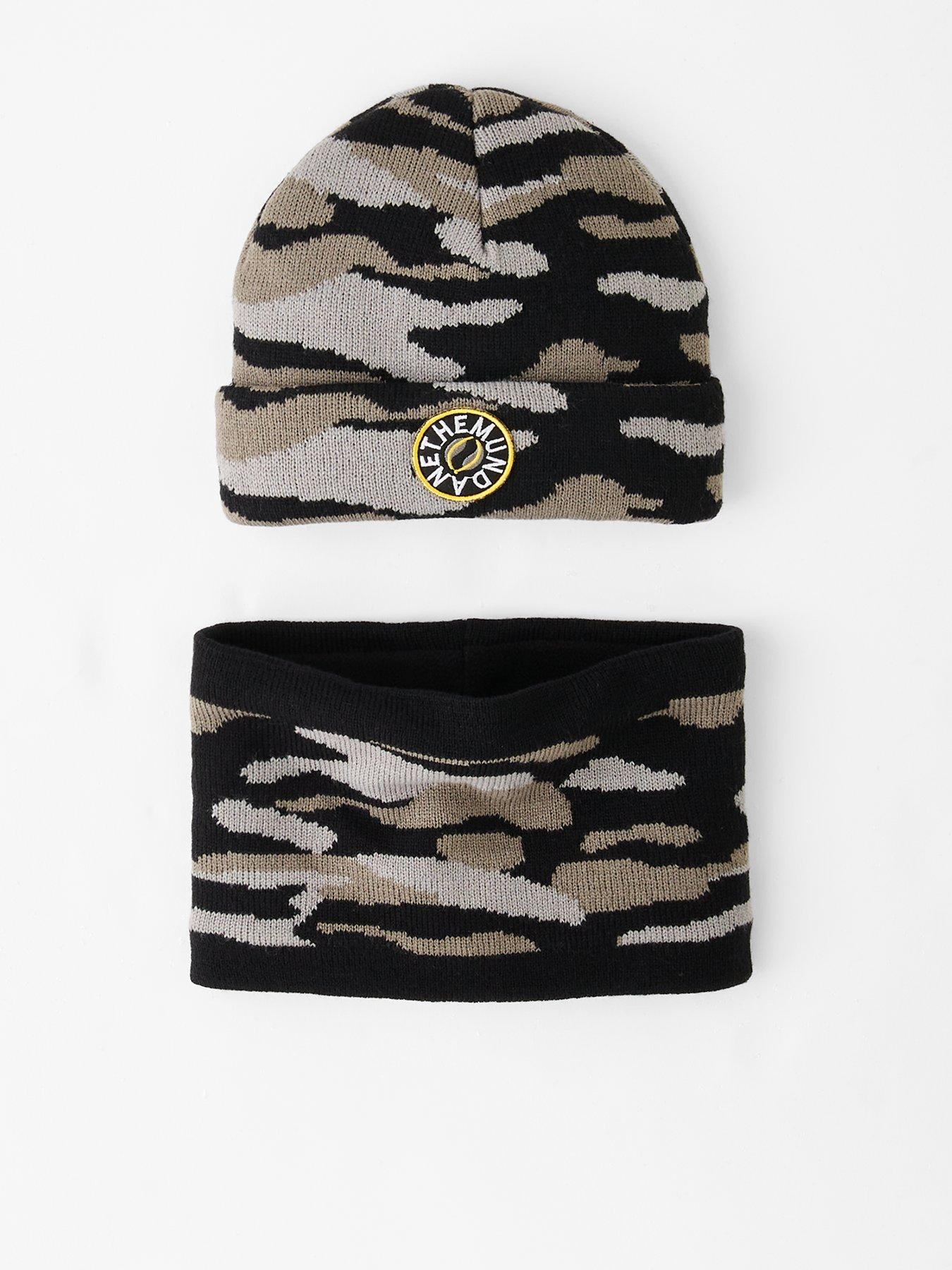 the-very-collection-kidsnbspcamo-hat-and-snood-set-2-piece-grey