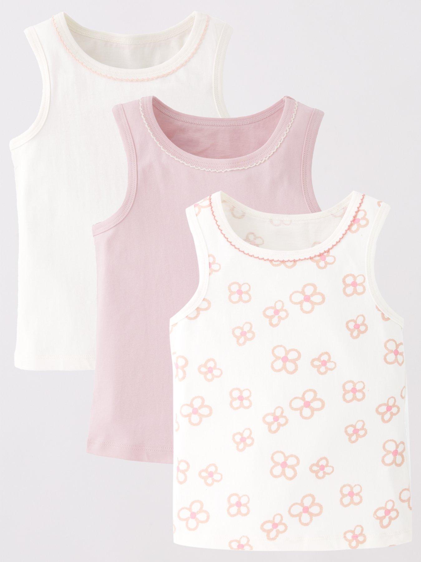 Mini V by Very Girls 3 Pk Floral Vests - Multi