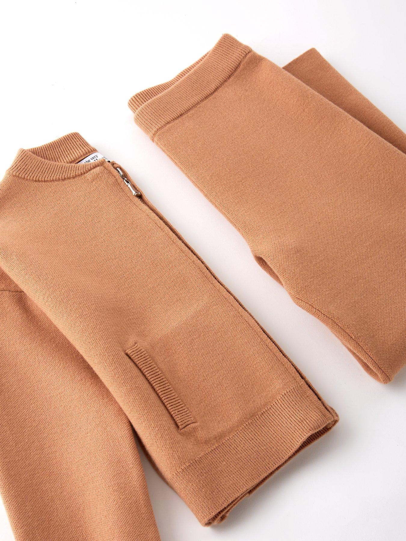 the-very-collection-girls-knitted-bomber-and-wide-leg-trousers-cameldetail