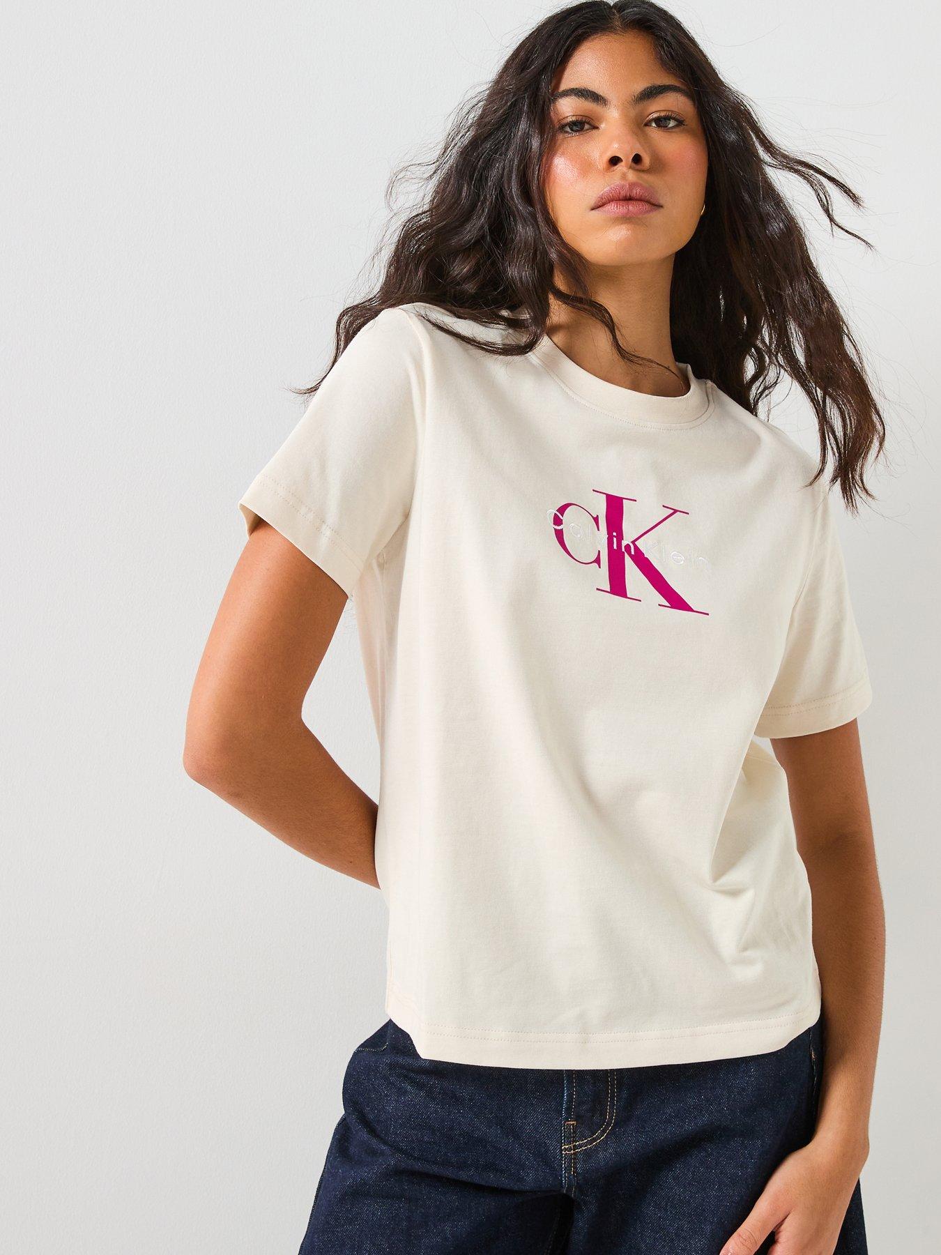 calvin-klein-jeans-monologo-short-sleeve-t-shirt-cream