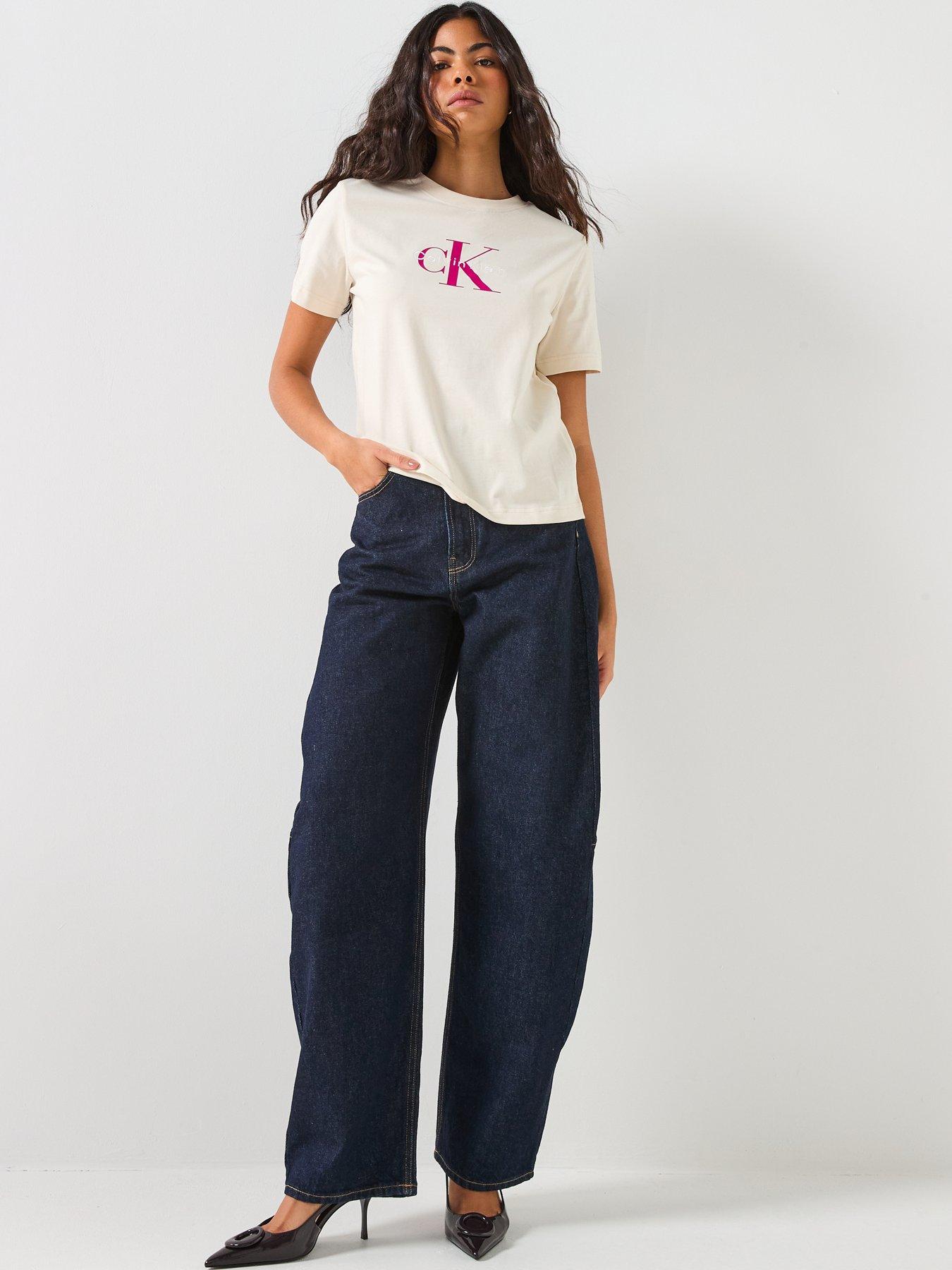 calvin-klein-jeans-monologo-short-sleeve-t-shirt-creamback