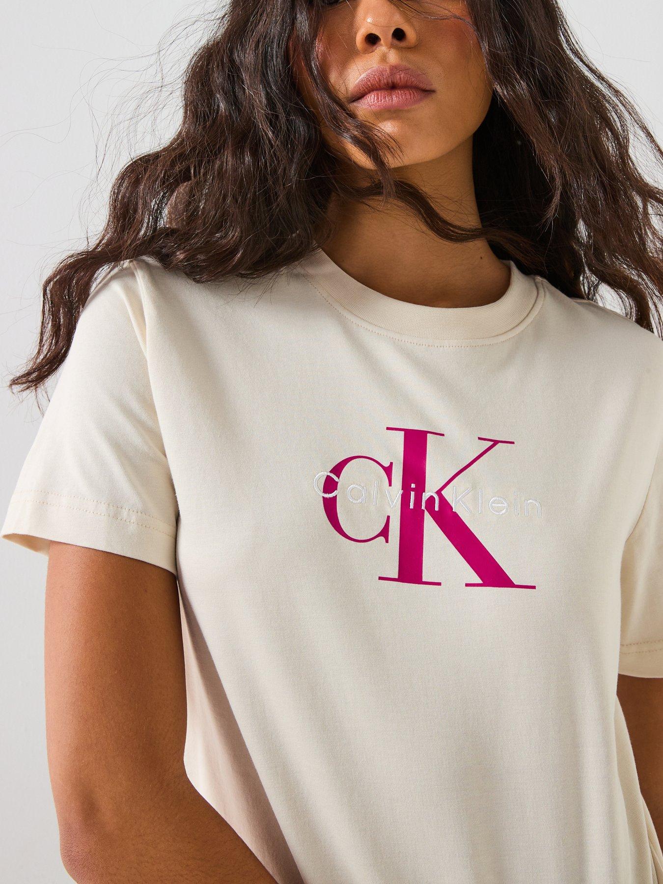 calvin-klein-jeans-monologo-short-sleeve-t-shirt-creamdetail