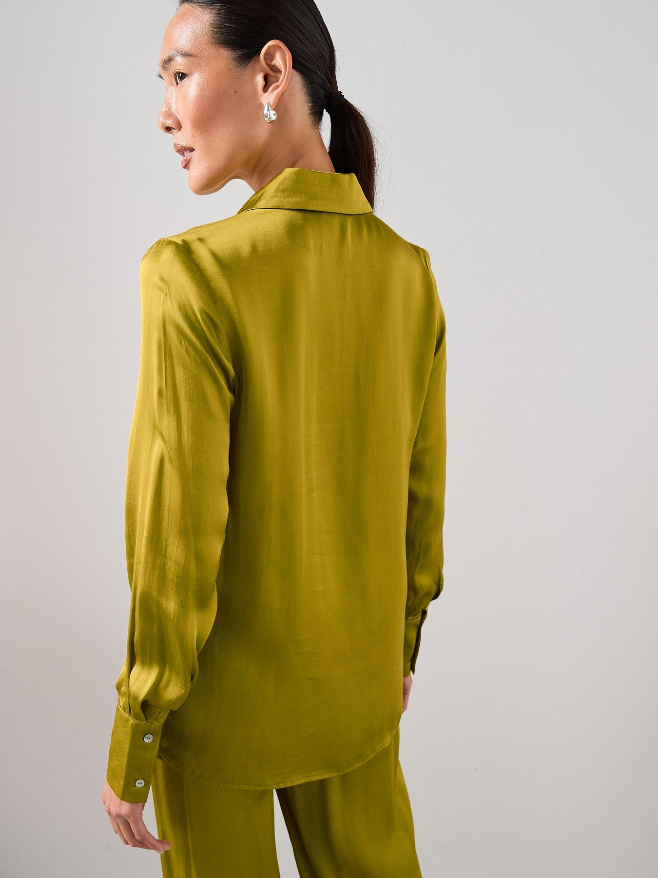 the-very-collection-satin-co-ord-blouse-greenoutfit