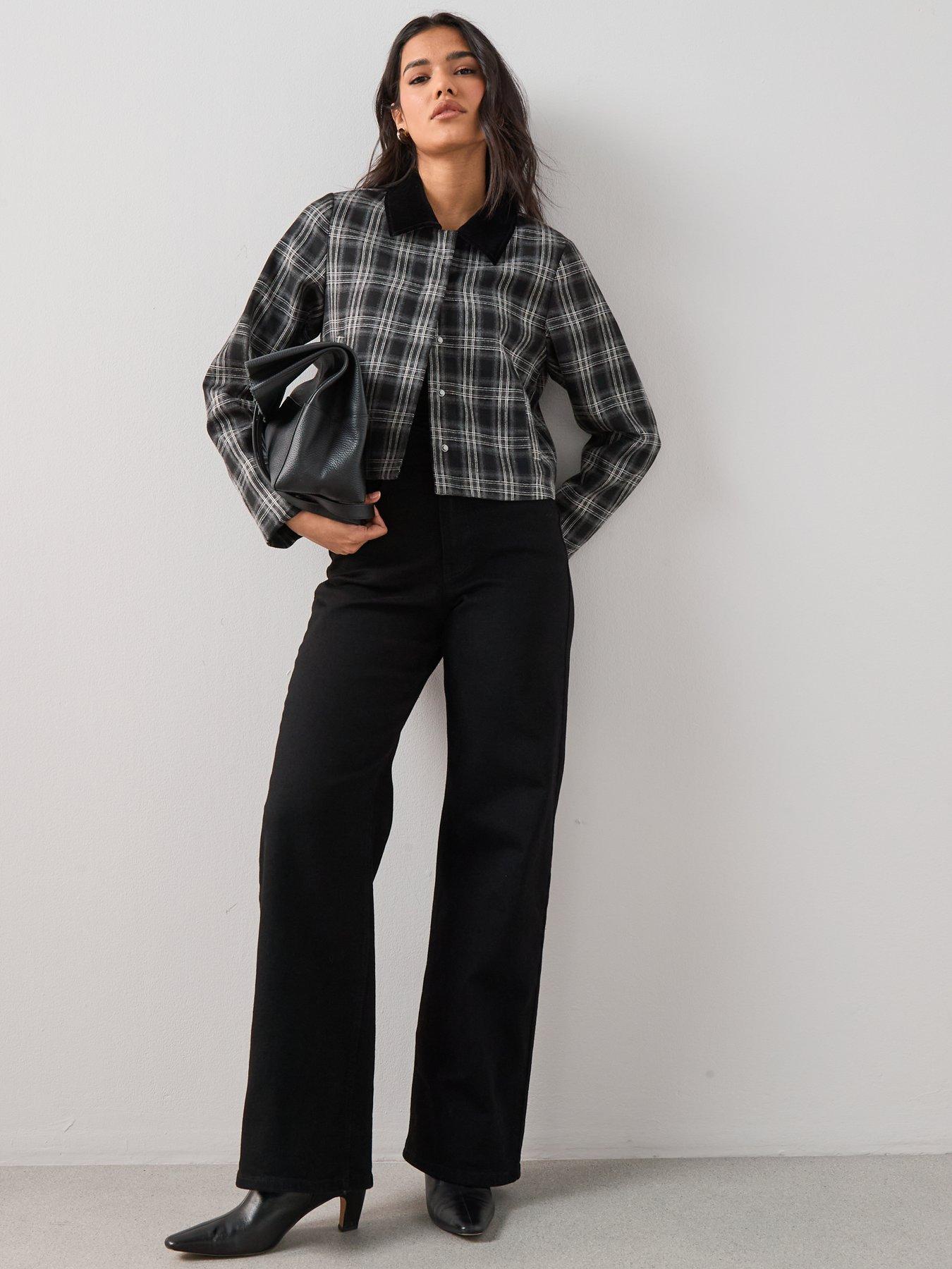 the-very-collection-contrast-collar-check-cocoon-jacket-co-ord-printoutfit