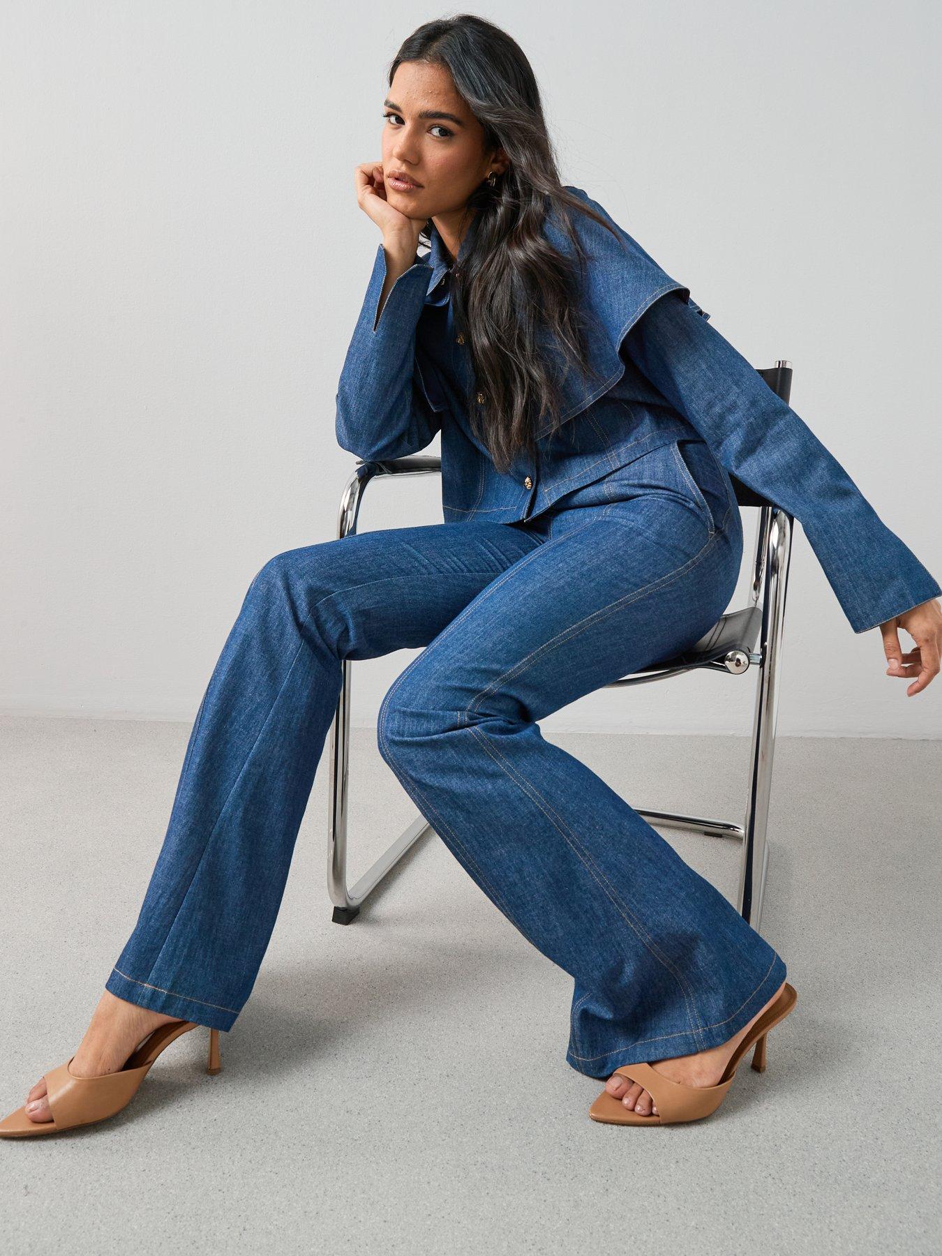 The Very Collection Cape Jacket Co Ord - Mid Wash Blue | Very Ireland