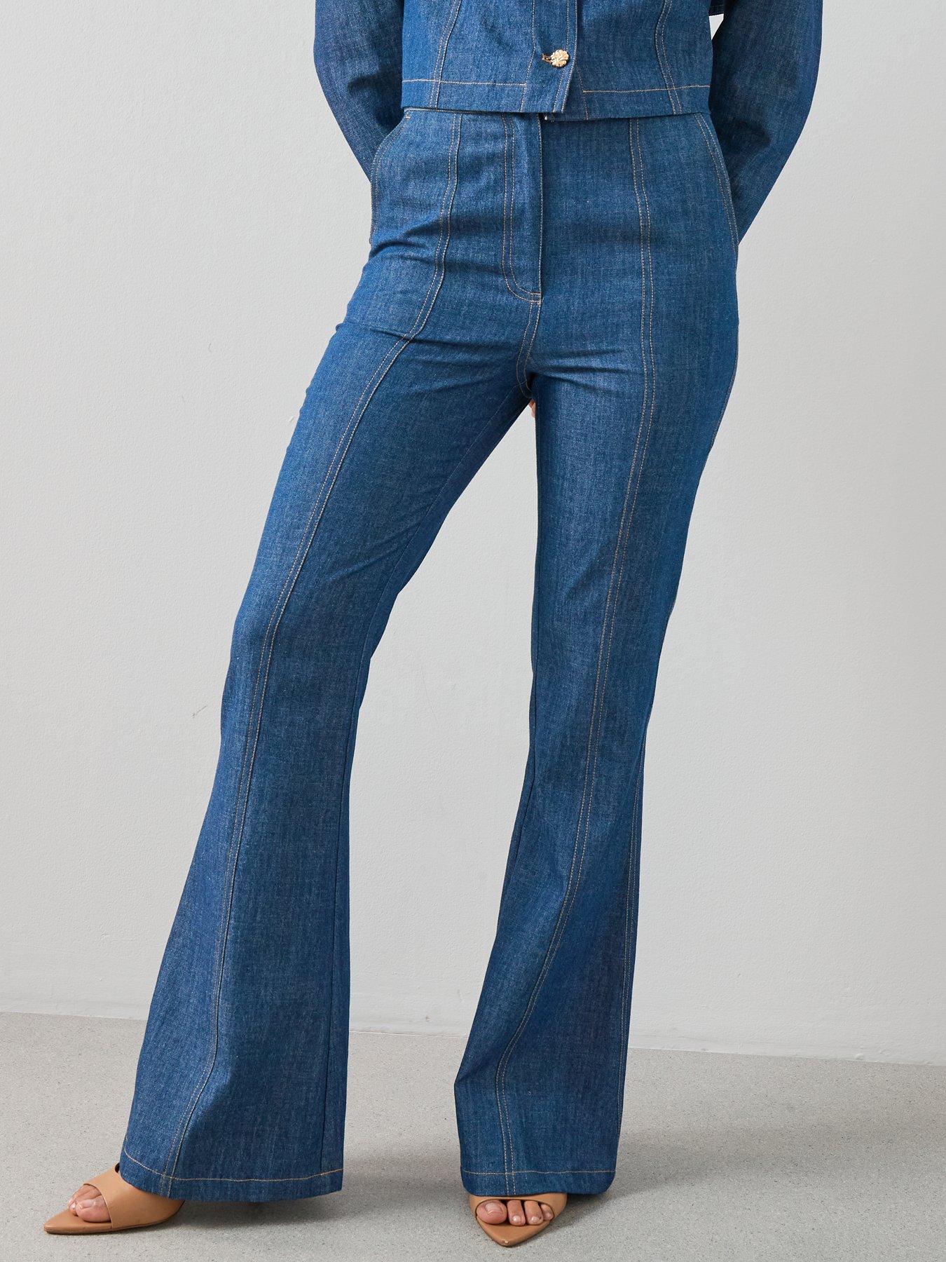 the-very-collection-flare-co-ord-mid-wash-bluedetail