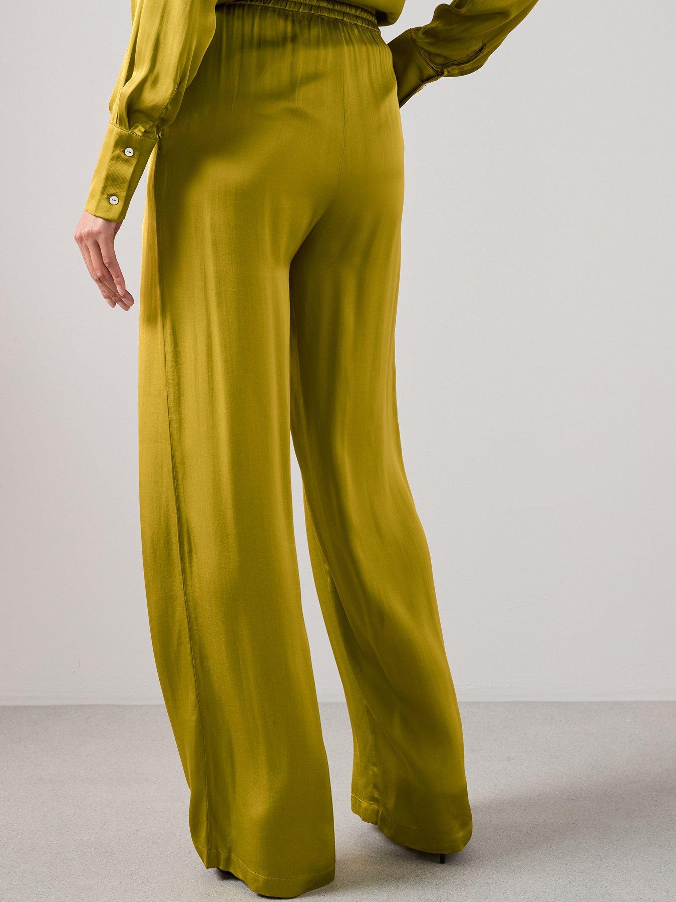 the-very-collection-satin-trousers-co-ord-greenstillFront