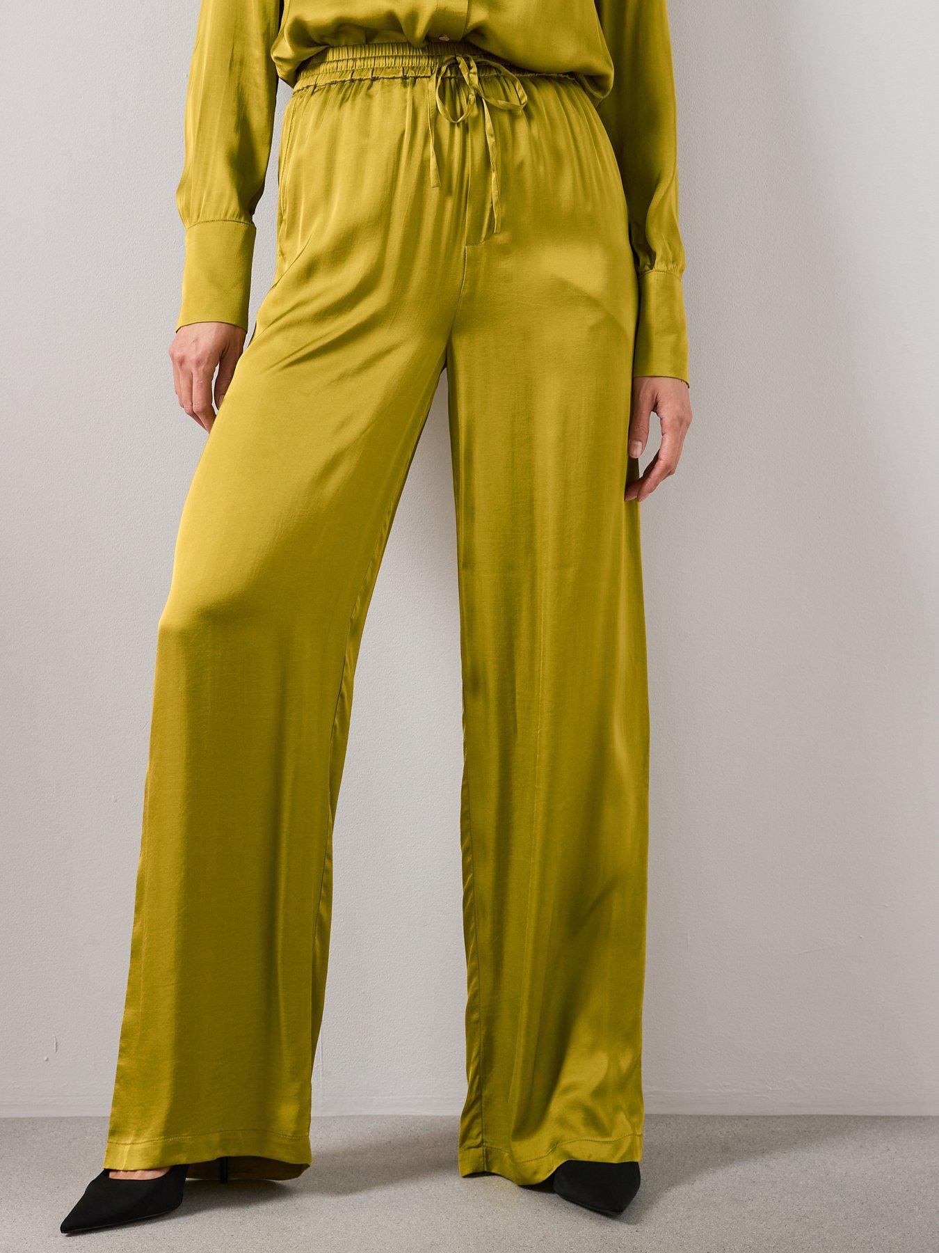 the-very-collection-satin-trousers-co-ord-greendetail