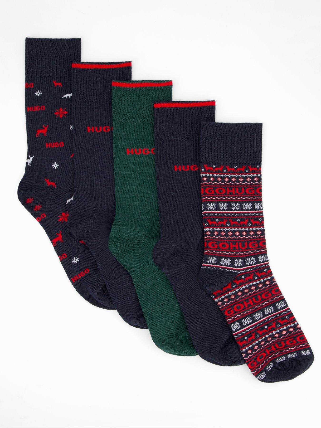Image 1 of 3 of HUGO 5 Pack Christmas Sock Gift Set - Multi
