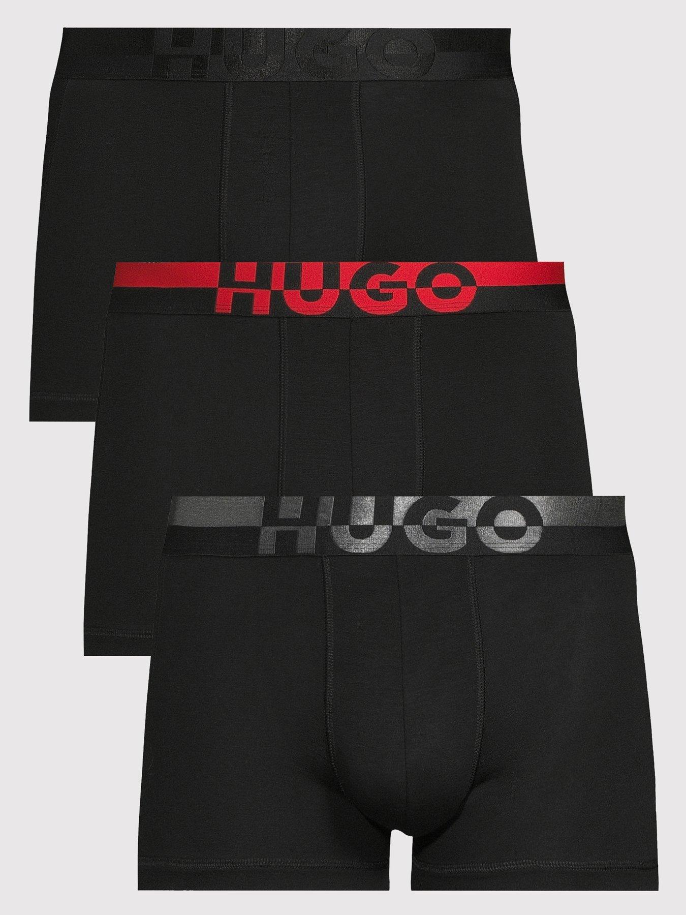 hugo-bodywear-3-pack-triplet-split-logo-trunks-black