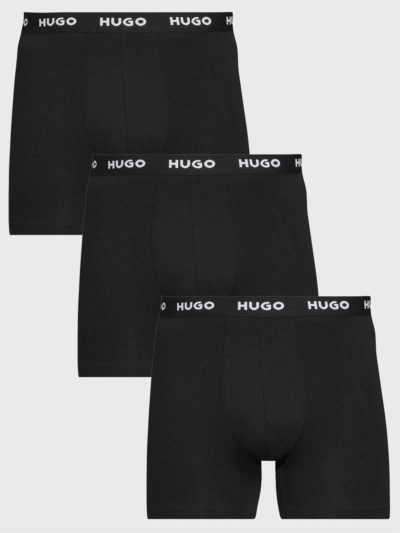 HUGO Bodywear 3 Pack Triplet Metalic Waistband Boxers - Black
