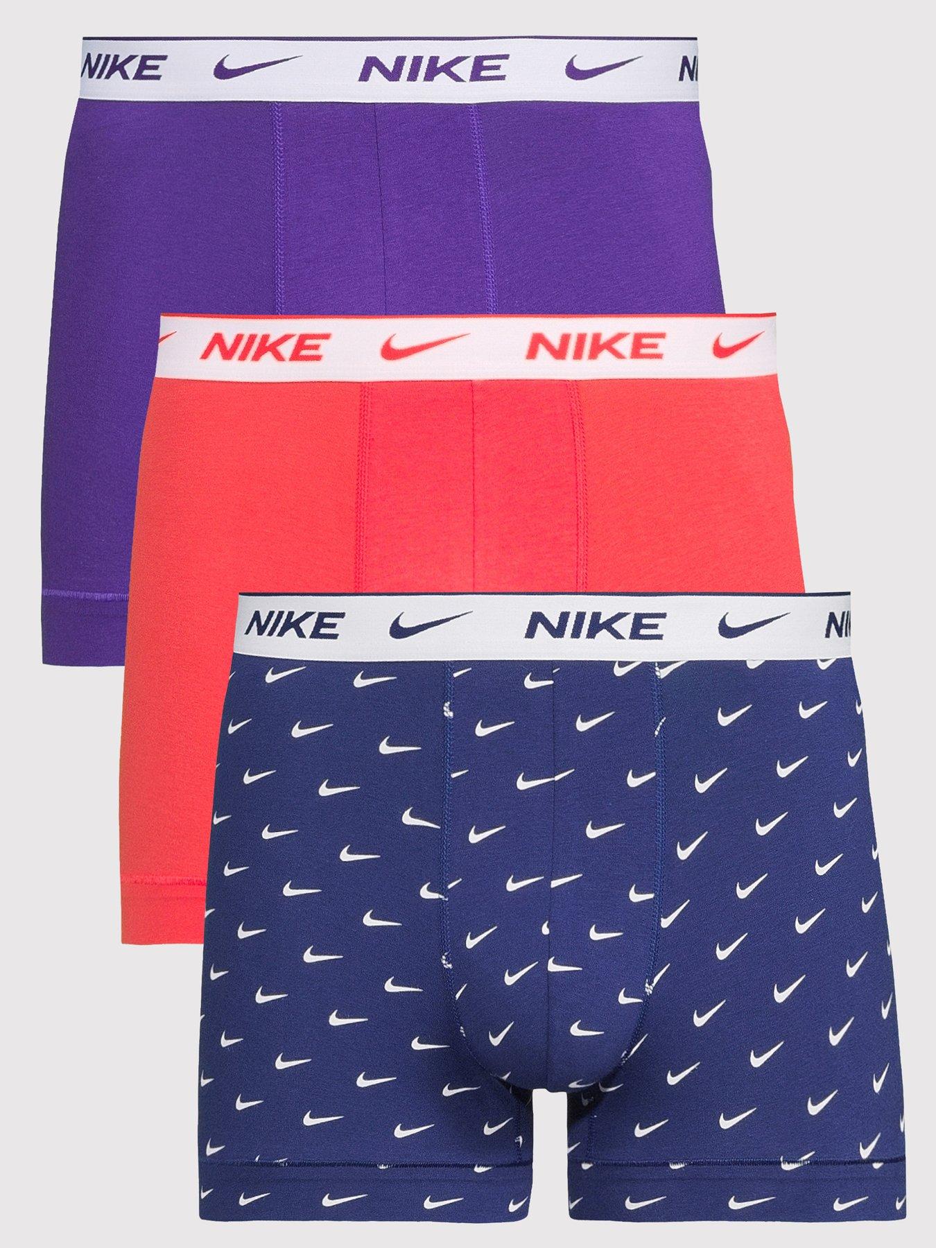 Nike Everyday Cotton Stretch 3 Pack Trunks - Assorted