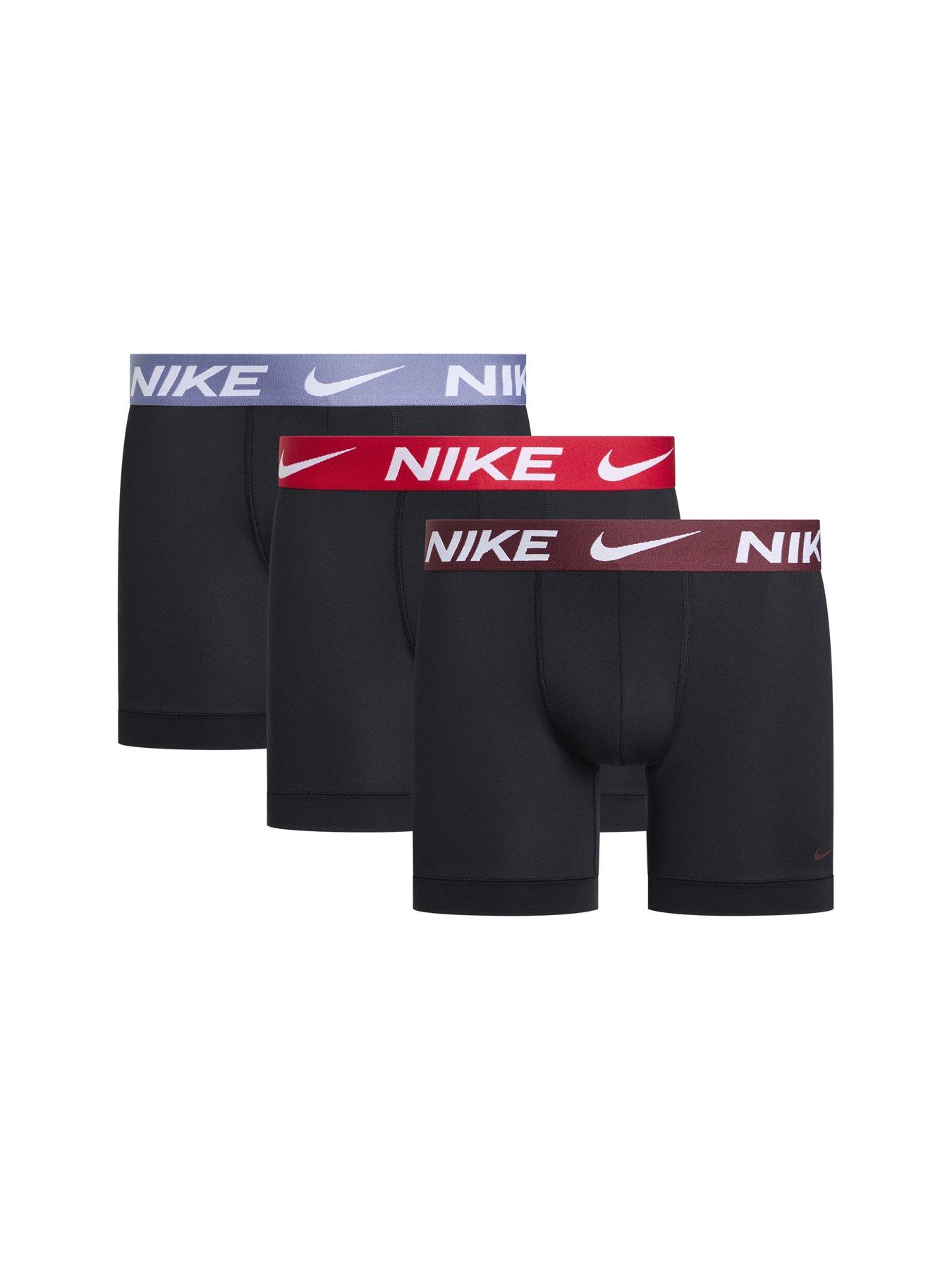 Nike Essential Micro 3 Pack Boxer Briefs - Black