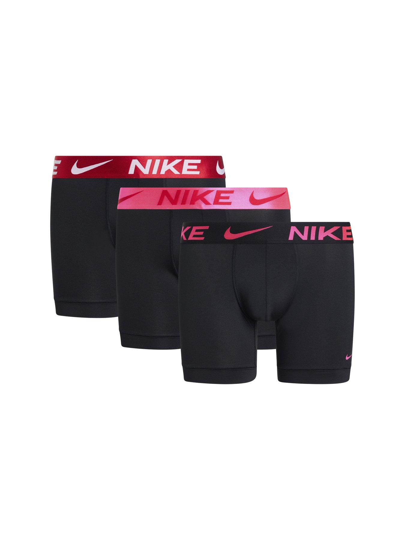 Nike Essential Micro 3 Pack Boxer Briefs - Black