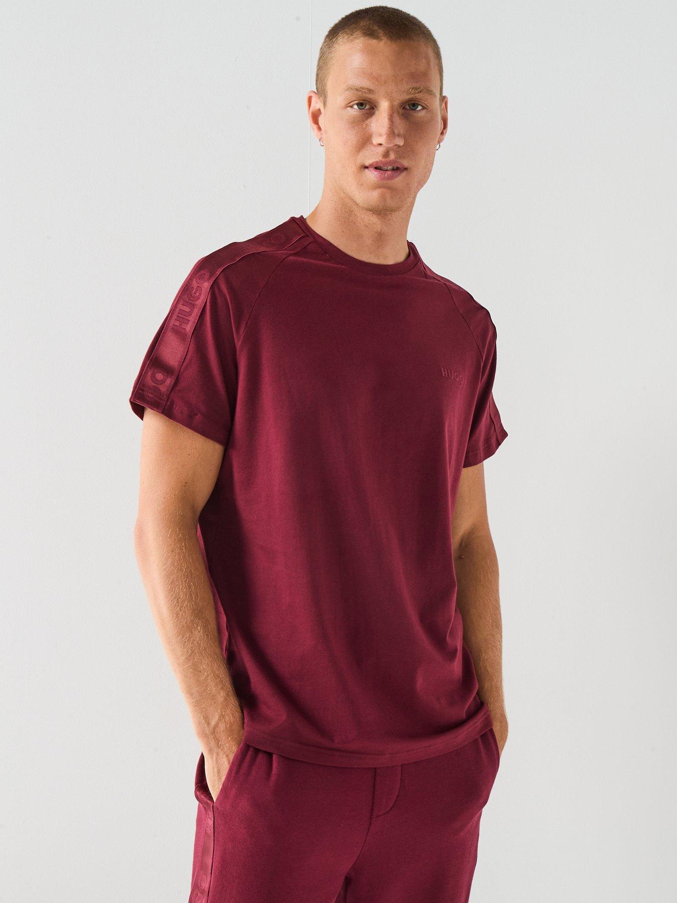 HUGO Bodywear Liam Taped Loungewear T-Shirt - Dark Red