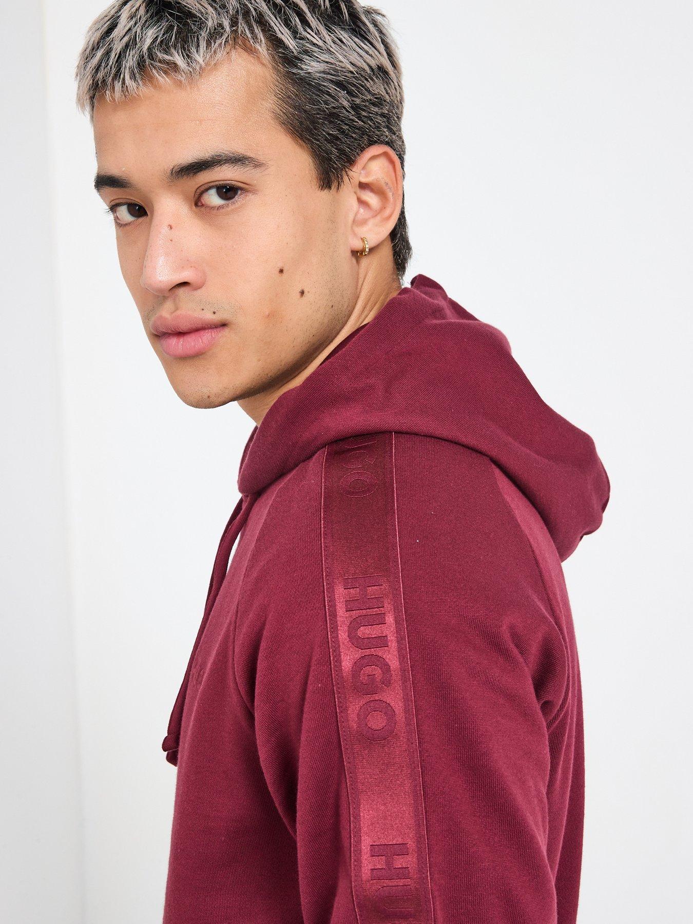 hugo-bodywear-liam-taped-loungewear-hoodie-dark-redoutfit