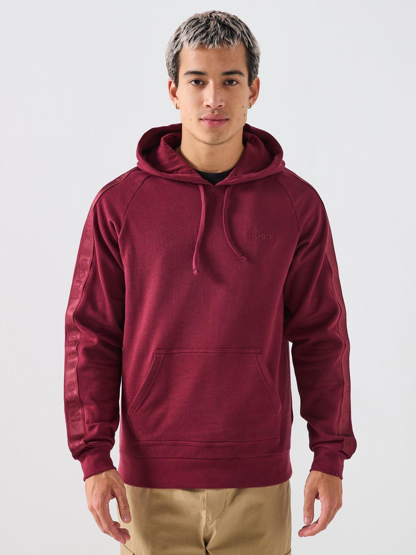 hugo-bodywear-liam-taped-loungewear-hoodie-dark-reddetail