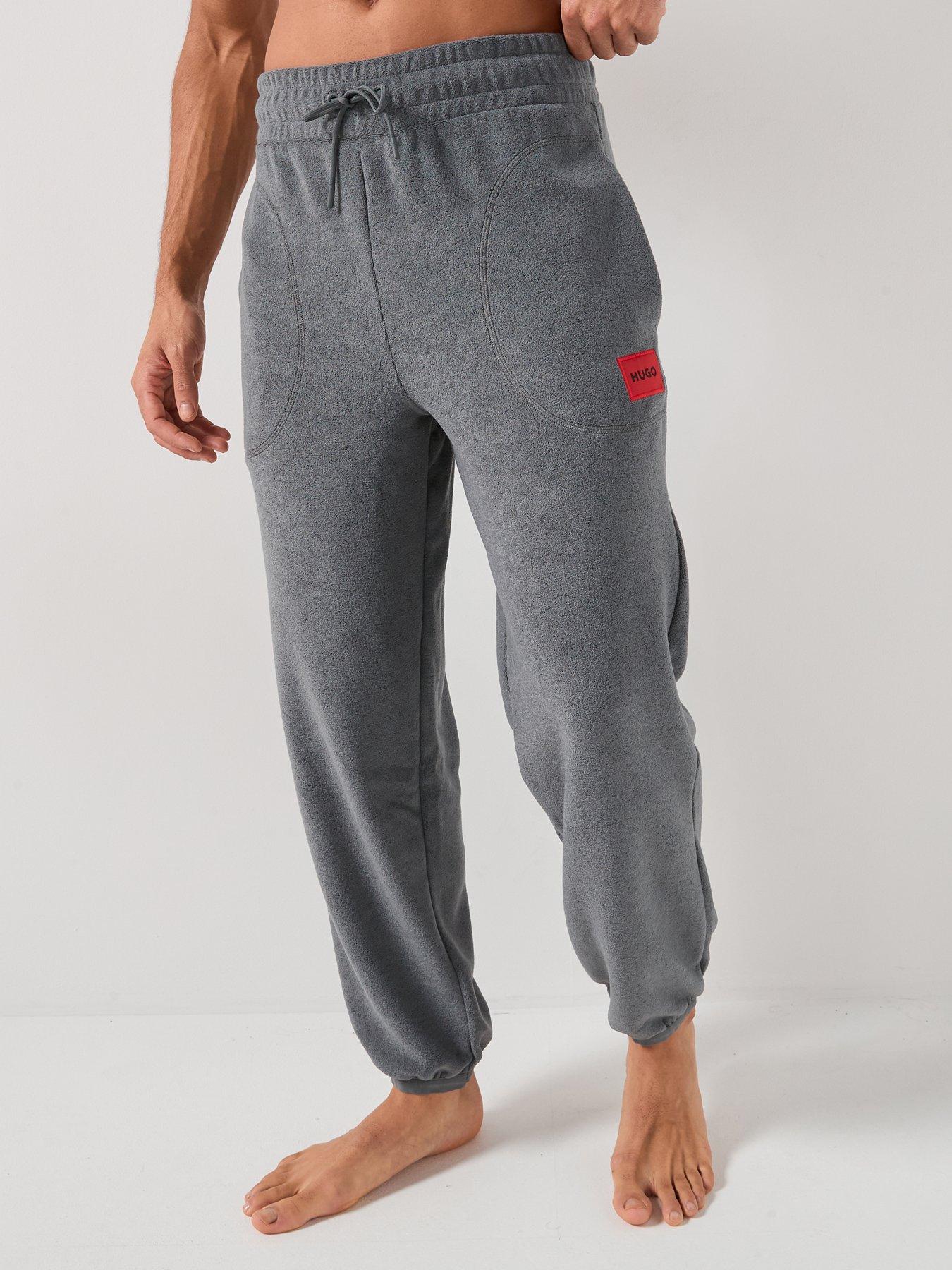HUGO Terry Relaxed Fit Loungewear Pants - Grey