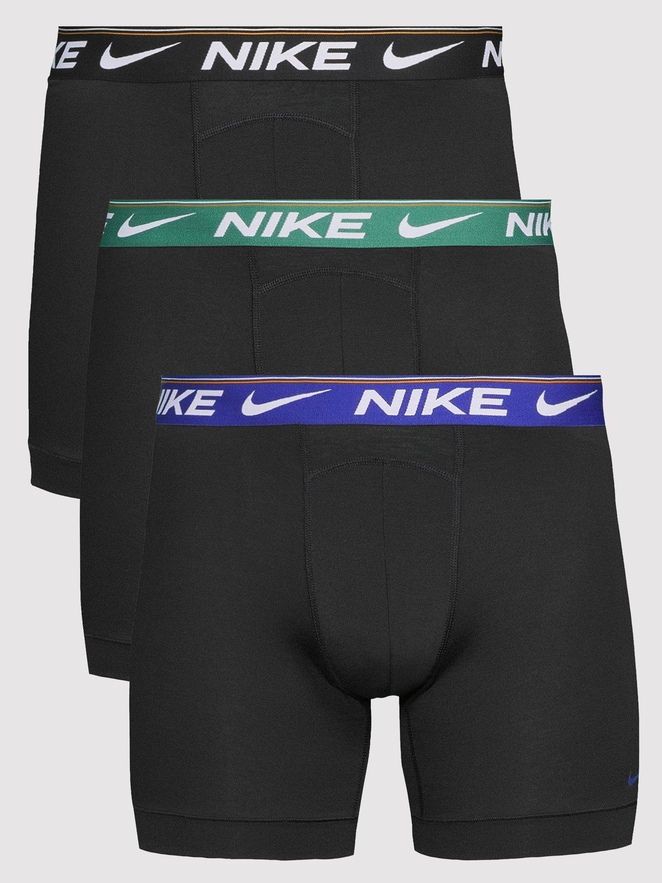 Nike Ultra Comfort 3 Pack Boxer Briefs - Black