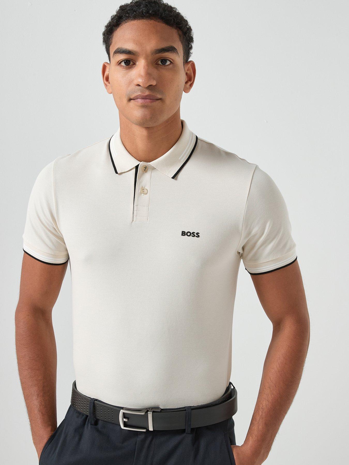 BOSS Mens Golf Paul Polo - White