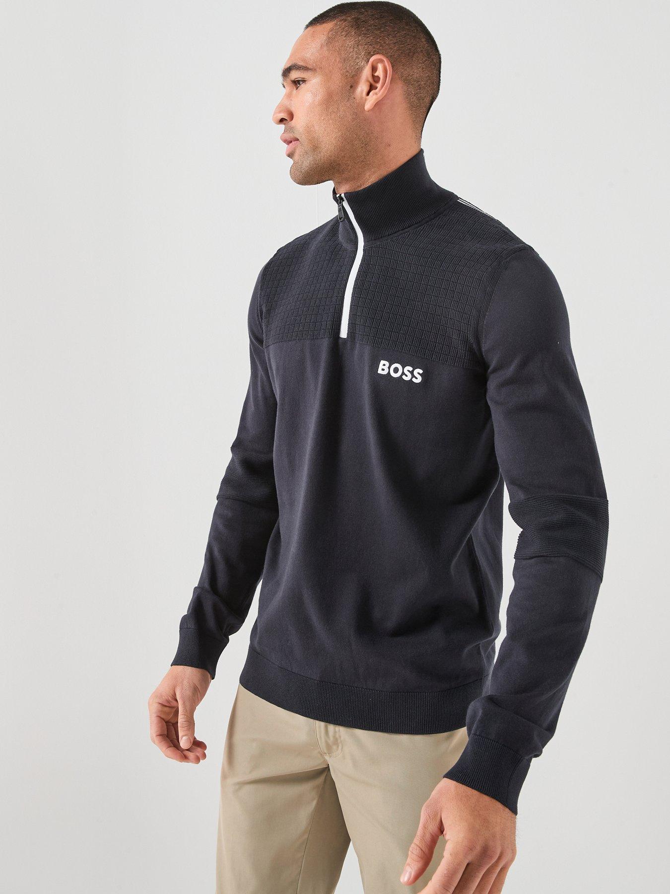 BOSS Mens Golf K Hydro 1/4 Zip Jumper - Navy