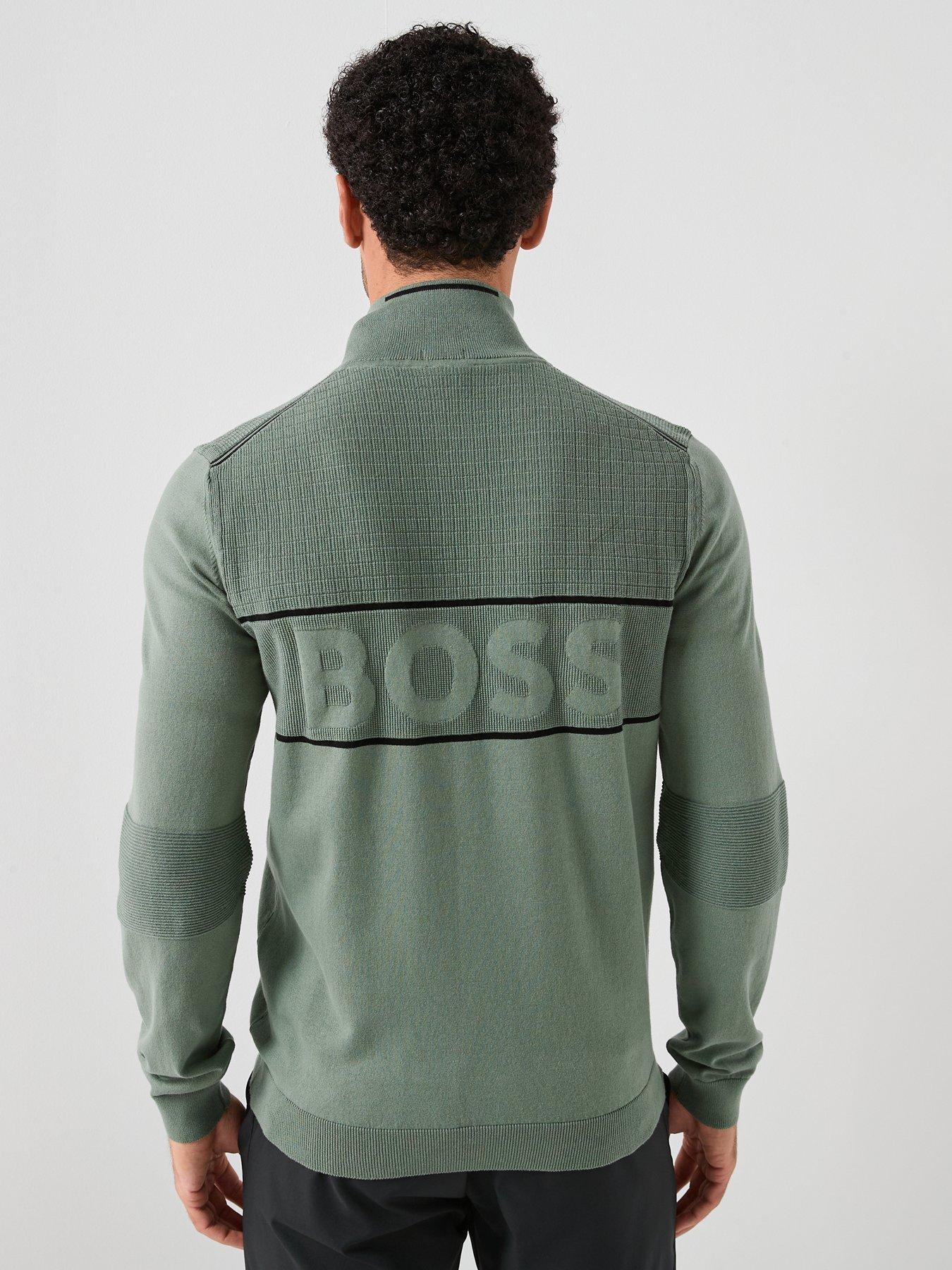 Image 2 of 5 of BOSS Mens Golf K_Hydro 1/4 Zip Top - Green