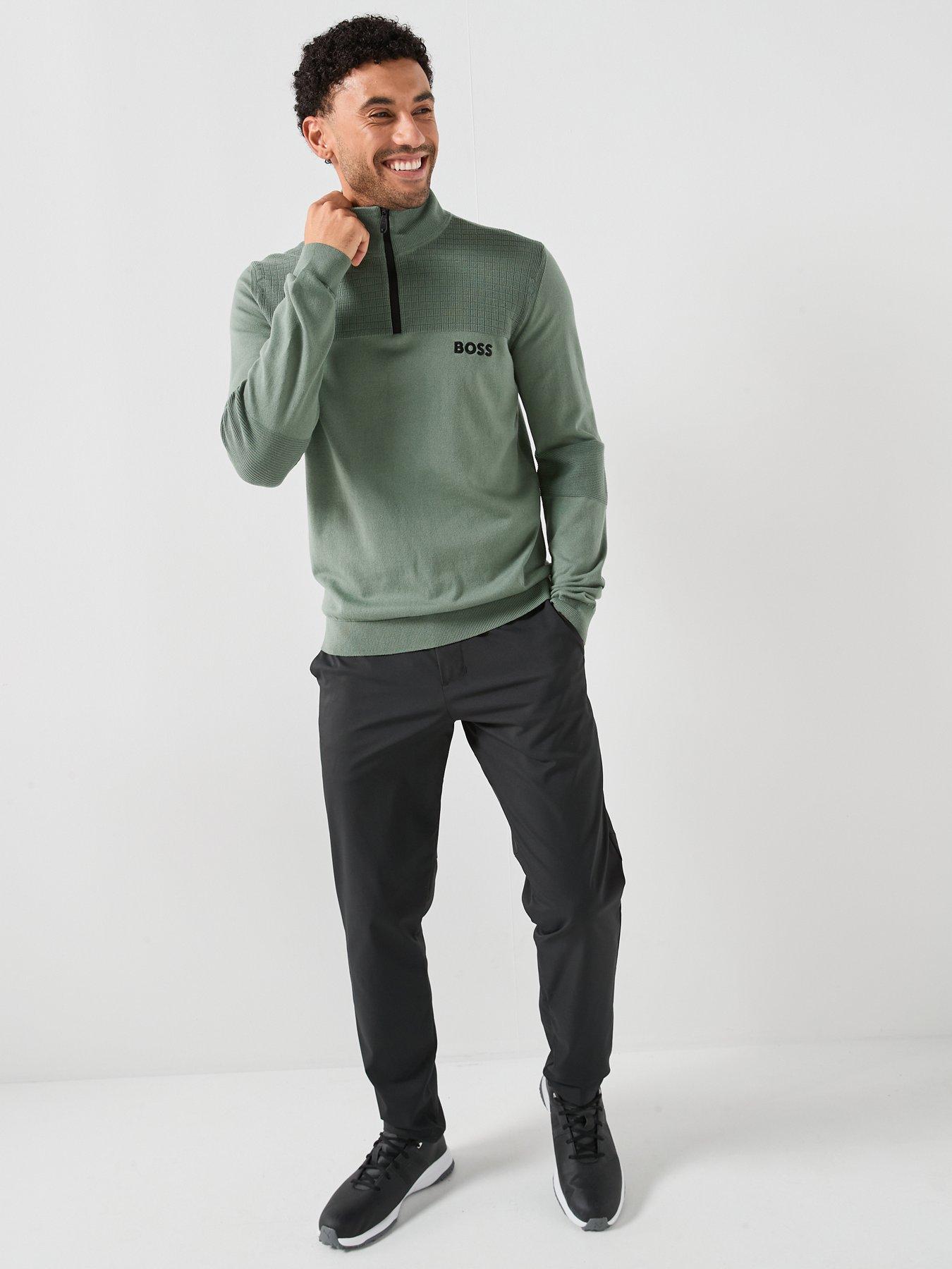 Image 3 of 5 of BOSS Mens Golf K_Hydro 1/4 Zip Top - Green