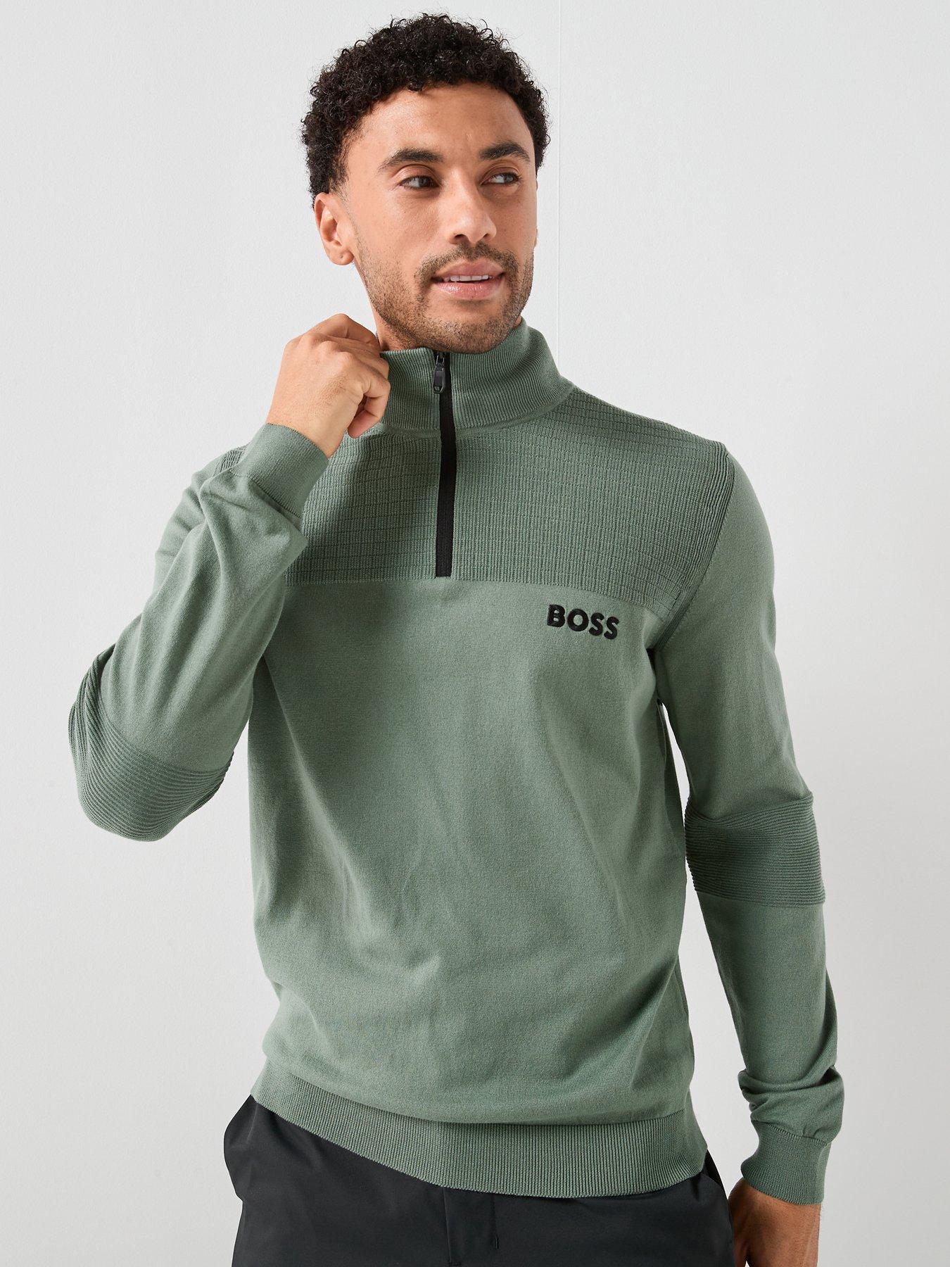Image 5 of 5 of BOSS Mens Golf K_Hydro 1/4 Zip Top - Green