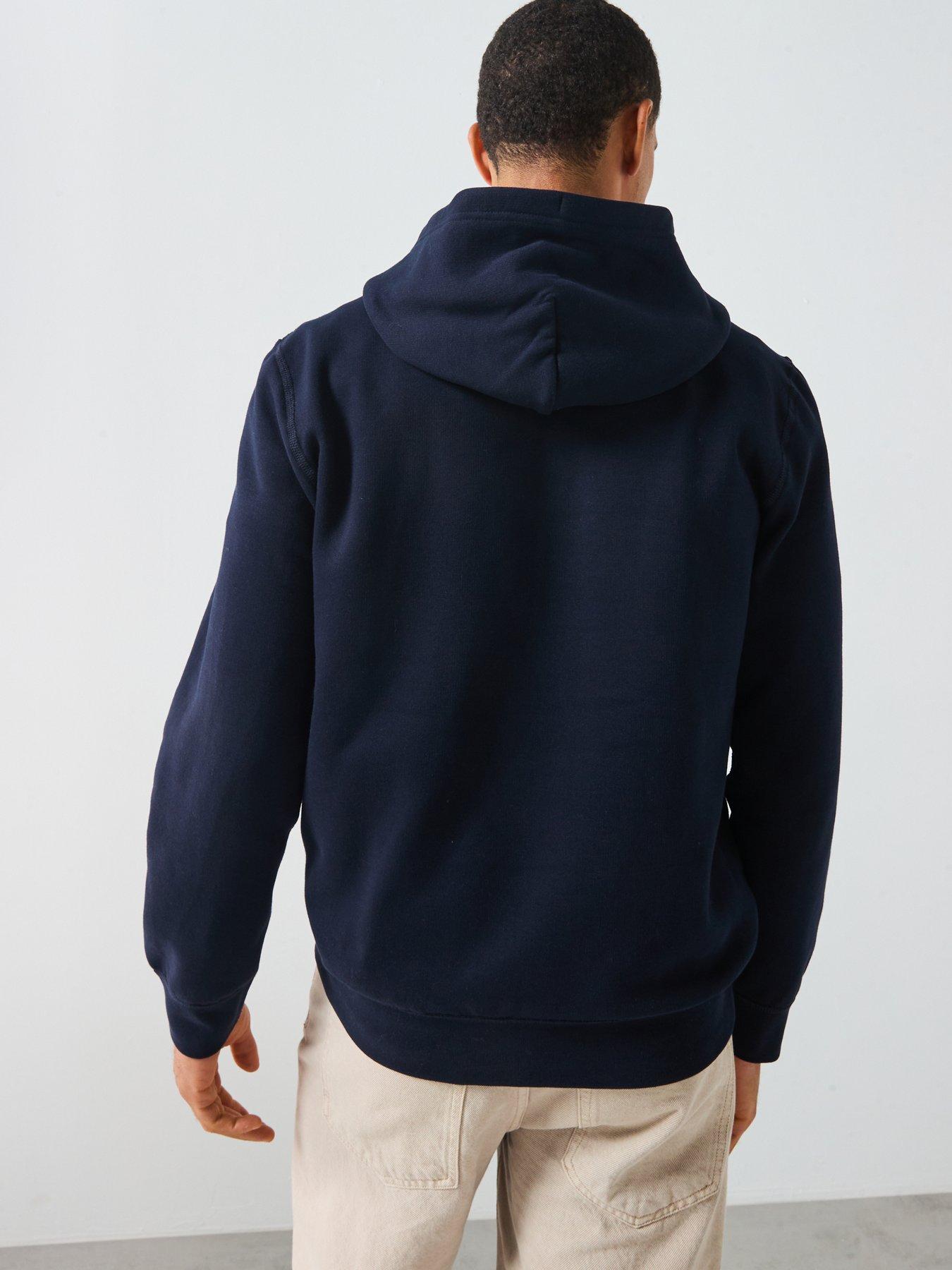 tommy-hilfiger-essential-fleece-hoodie-navystillFront