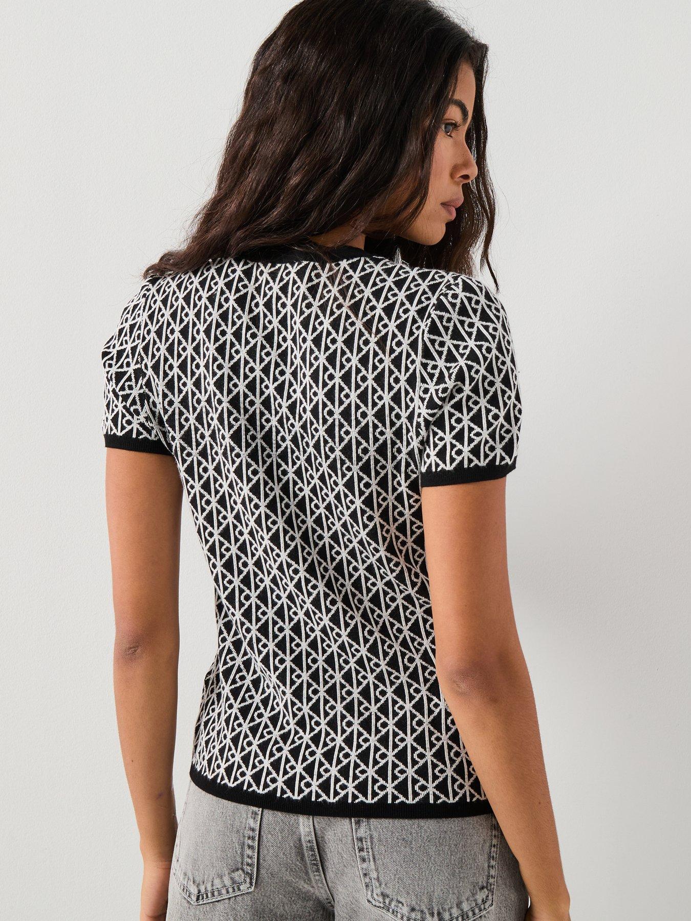 calvin-klein-jeans-monogram-short-sleeve-top-blackstillFront