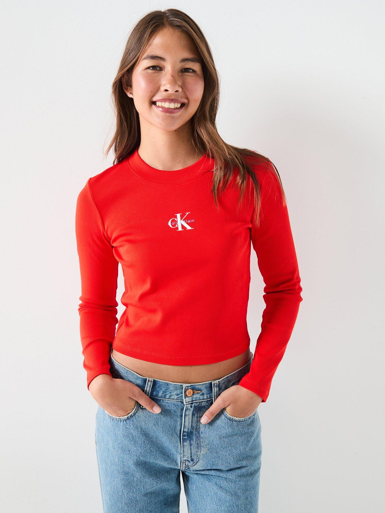 Calvin Klein Jeans Monogram T-Shirt - Red