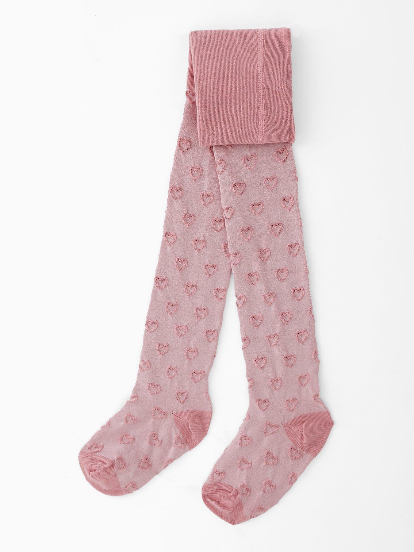 Image 1 of 2 of The Very Collection Girls Heart Tights - Pink