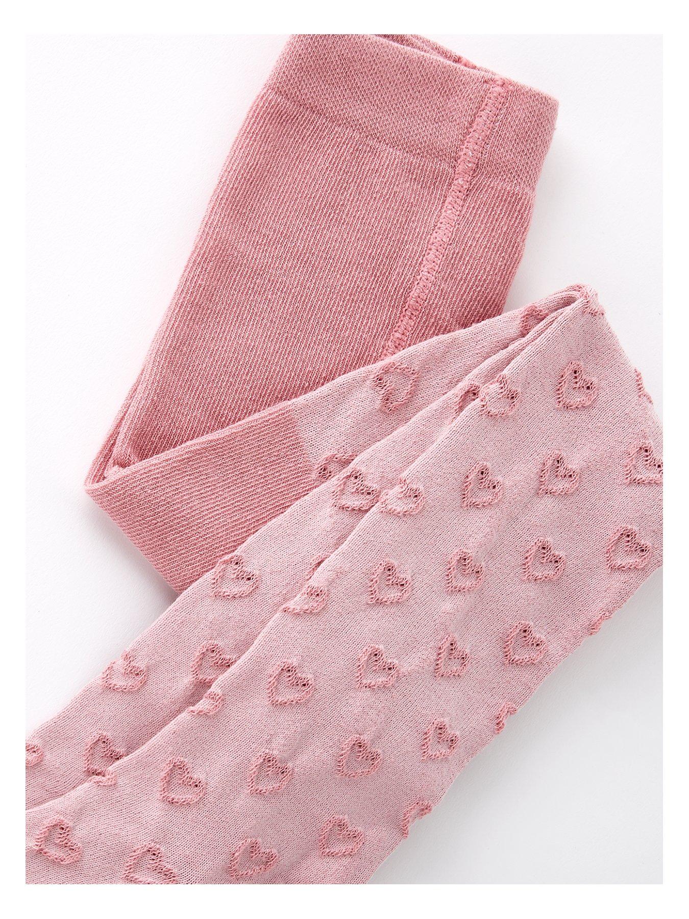 Image 2 of 2 of The Very Collection Girls Heart Tights - Pink
