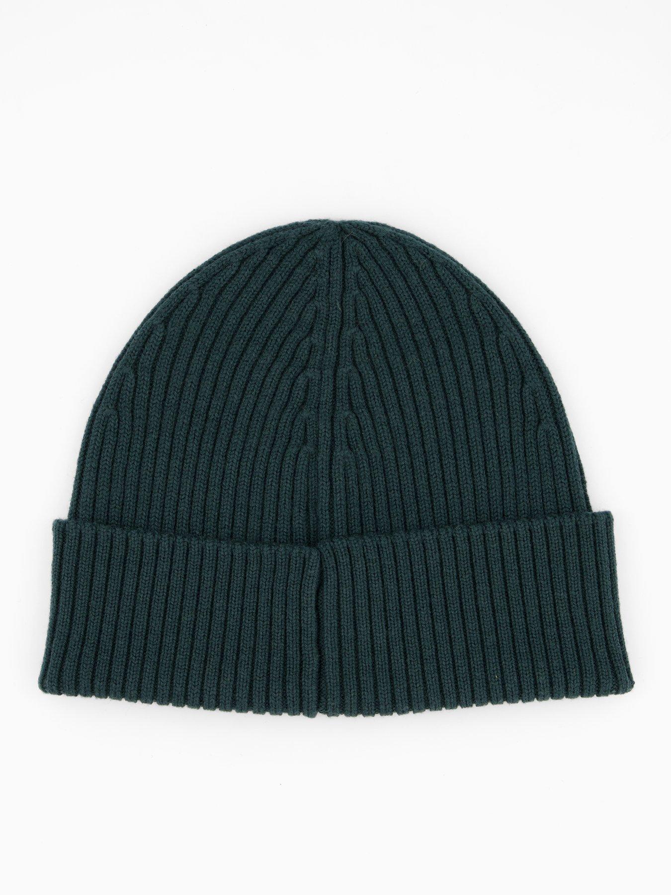 hugo-xola-logo-beanie-hat-green-one-colourback