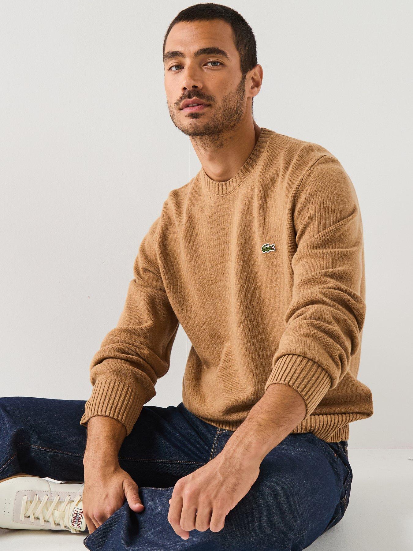 lacoste-100-wool-knitted-crew-jumper-brownoutfit